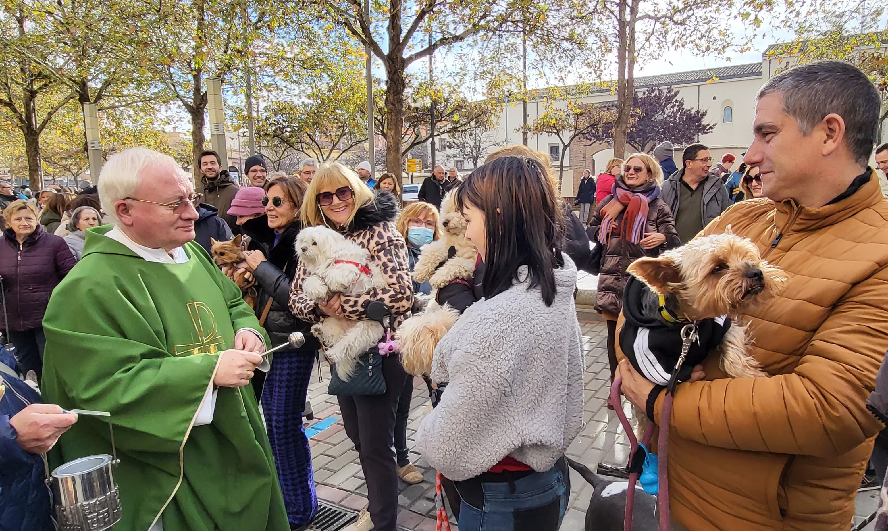 Tradicional bendición de animales por San Antón en Huesca. Foto: Mercedes Manterola