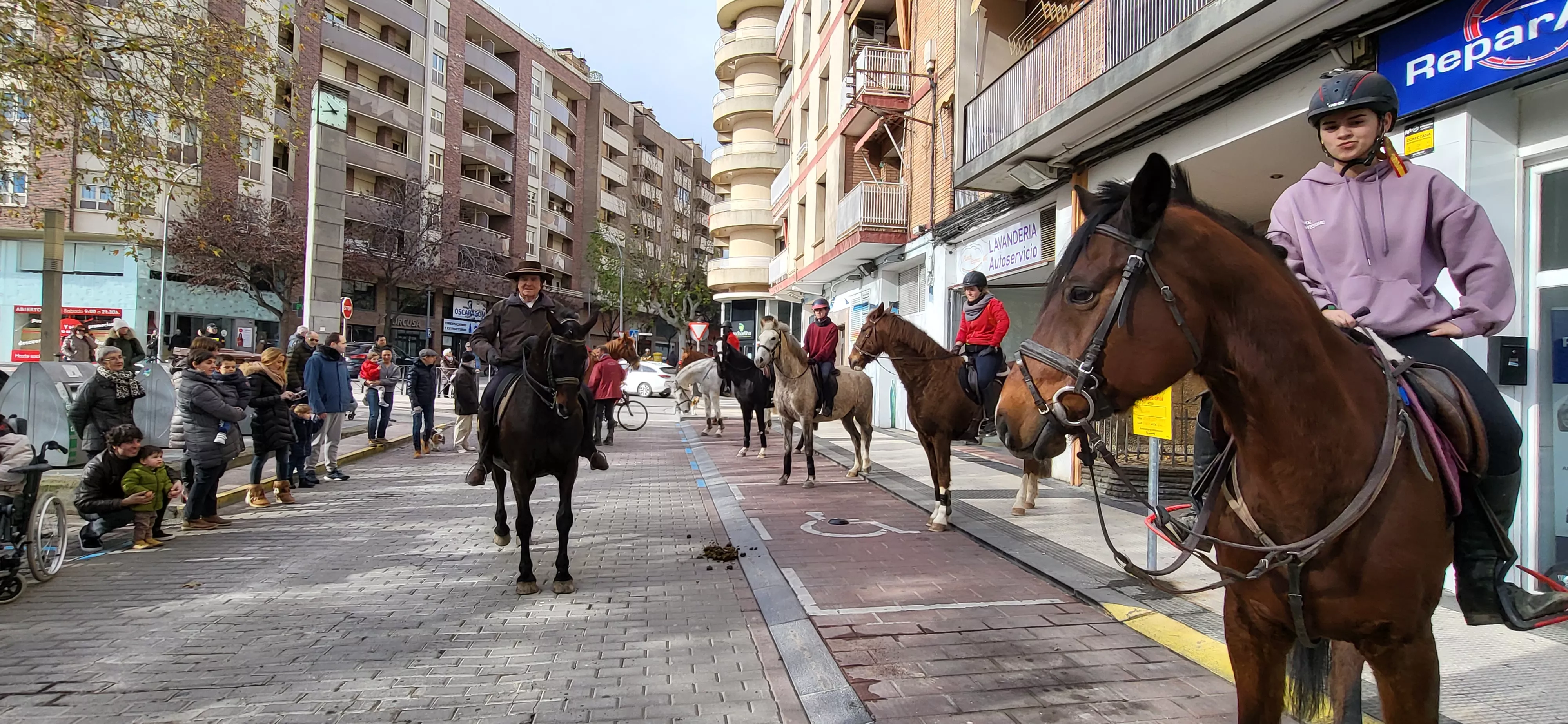 Tradicional bendición de animales por San Antón en Huesca. Foto: Mercedes Manterola