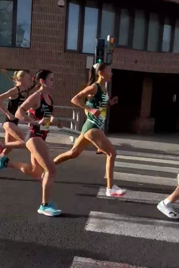 Cristina Espejo en plena carrera.