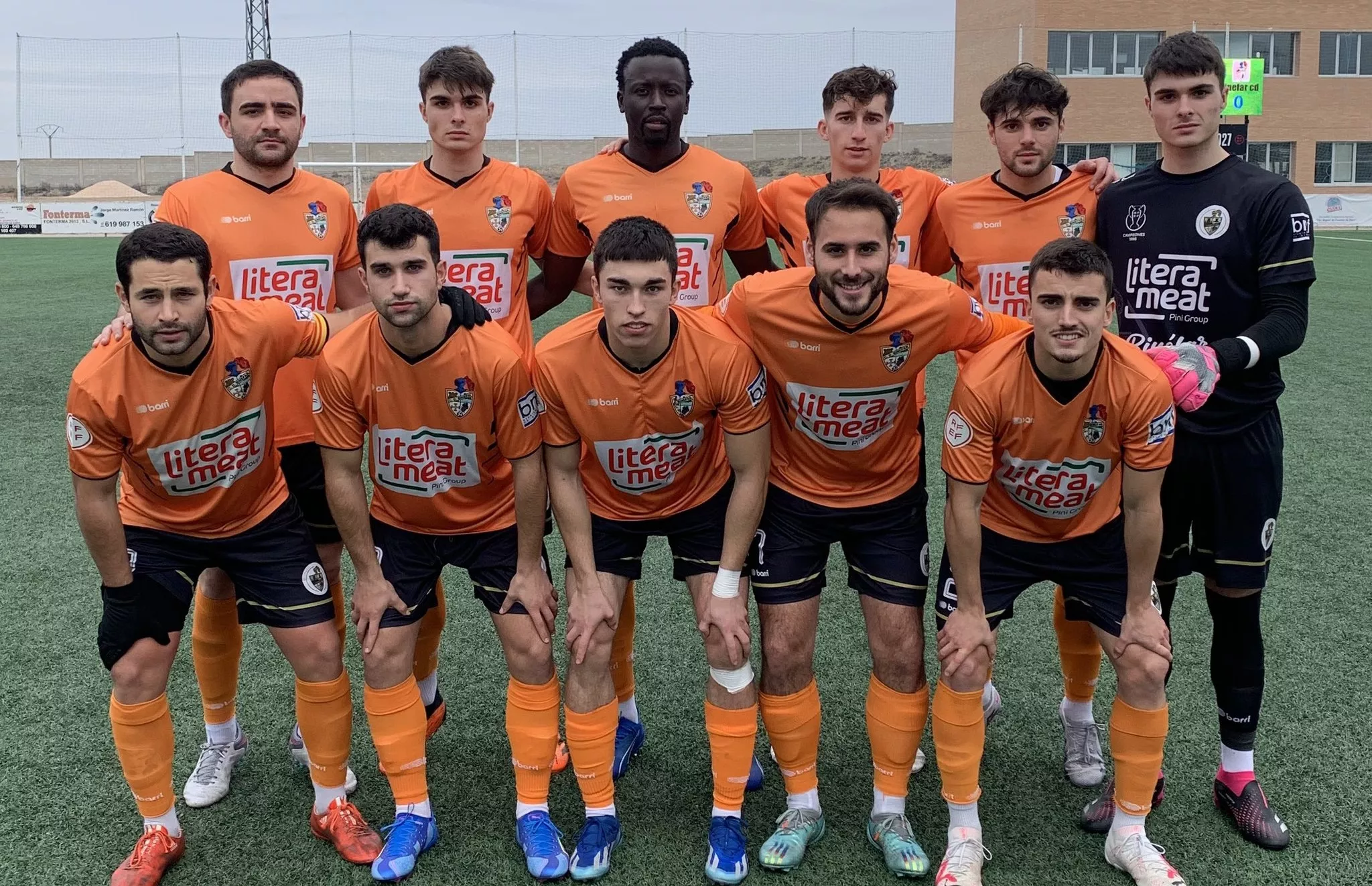 Once del Binéfar ante el Fuentes.