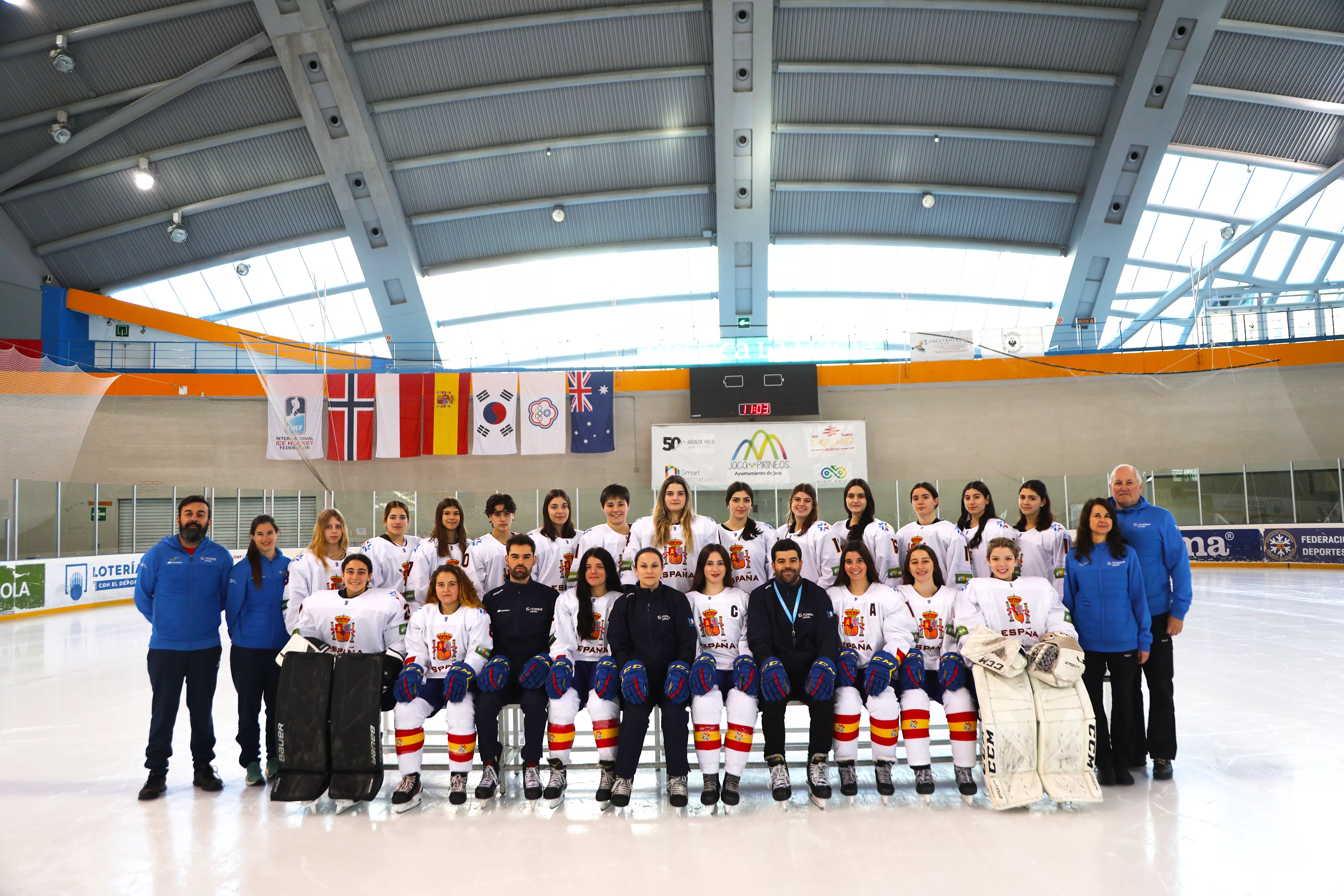 España, plata en el Mundial U18 de hockey hielo. Foto RFEDH