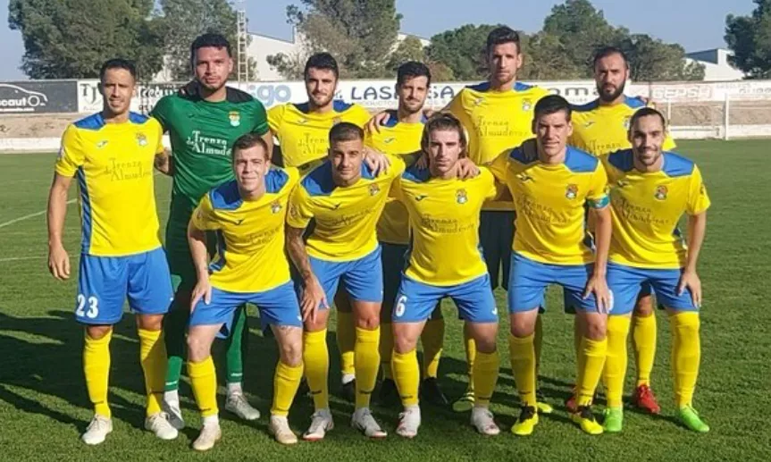 Un once titular del Almudévar en la presente temporada.