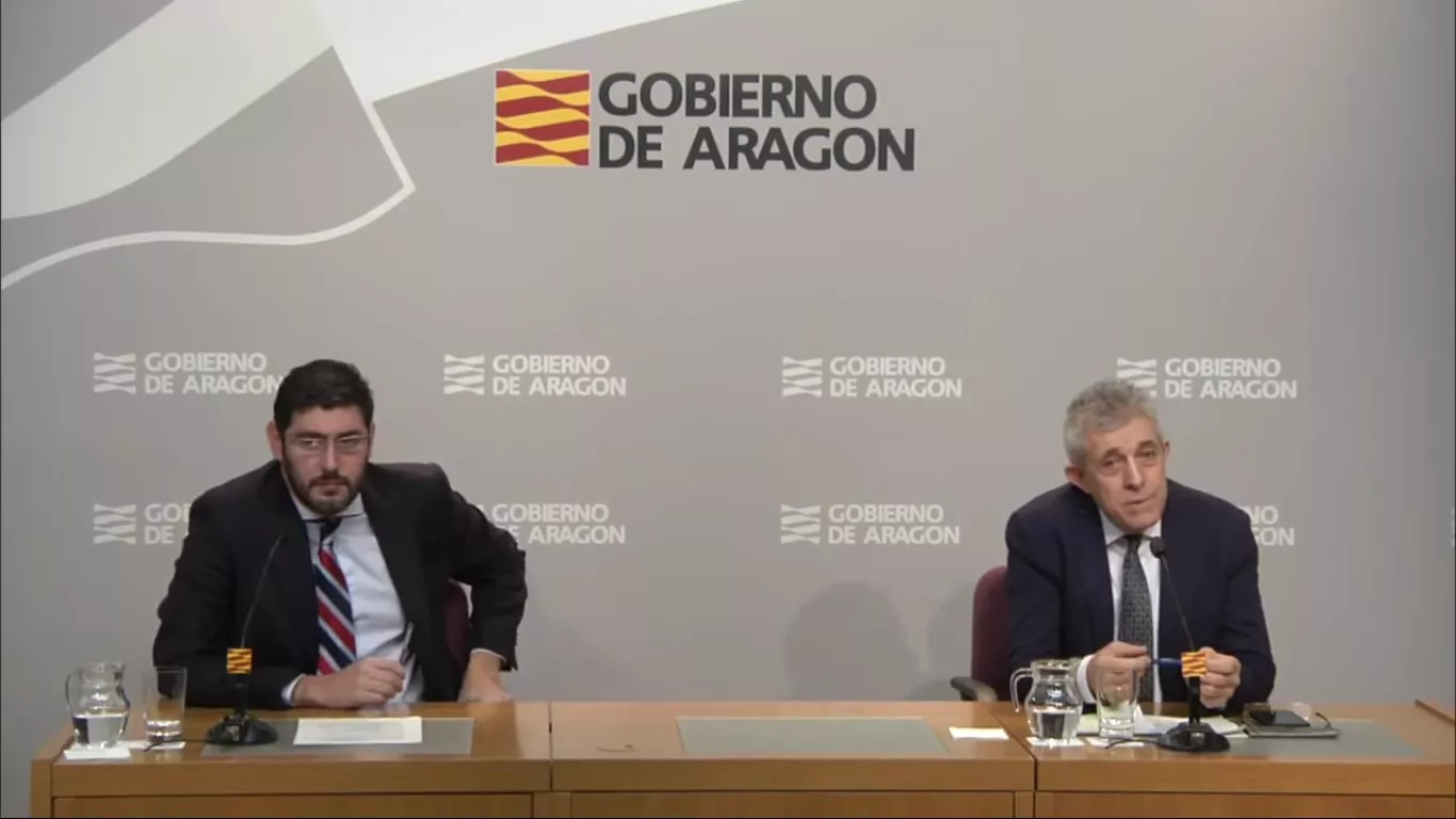 Alejandro Nolasco y Ángel Samper, en el Gobierno de Aragón
