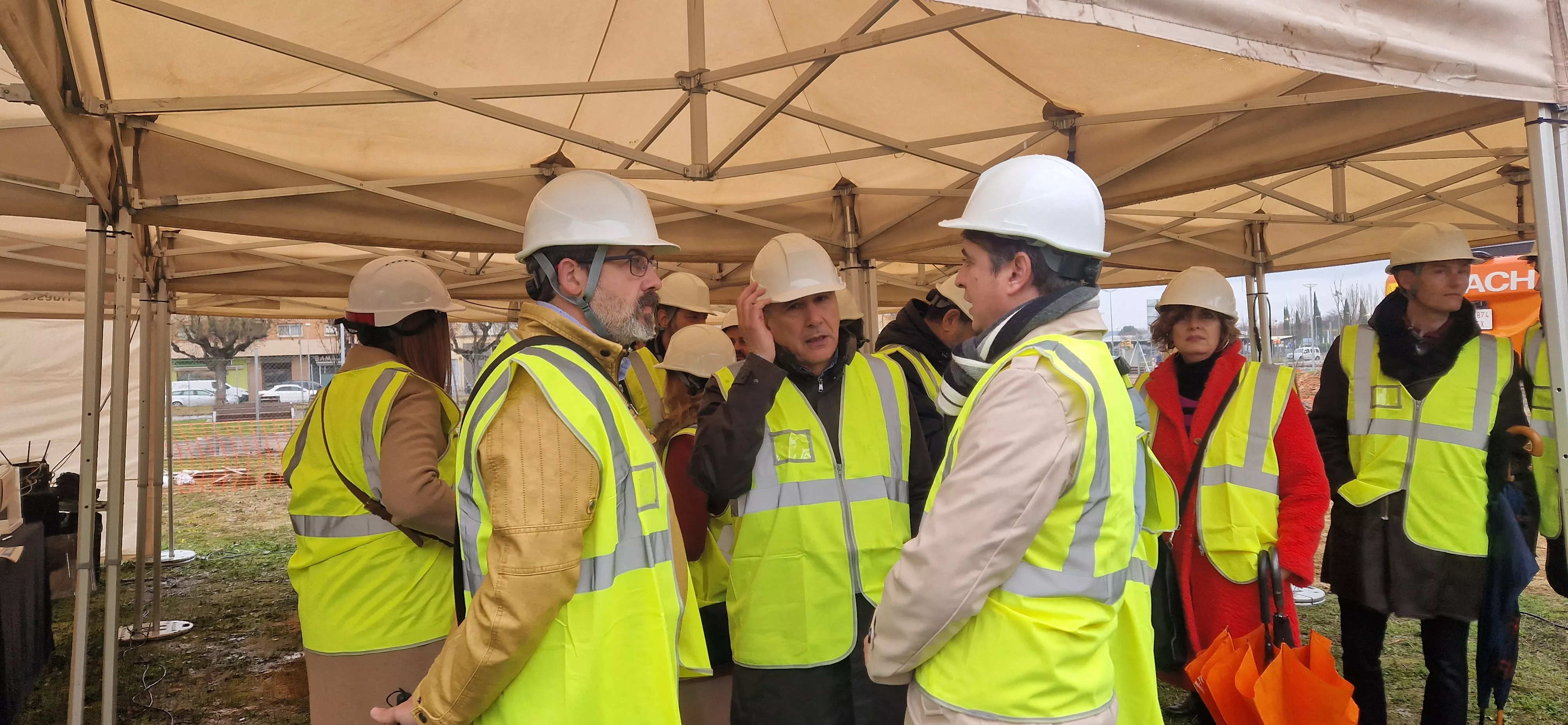 Primera piedra del nuevo Centro de Salud del Perpetuo Socorro de Huesca. Foto Myriam Martínez