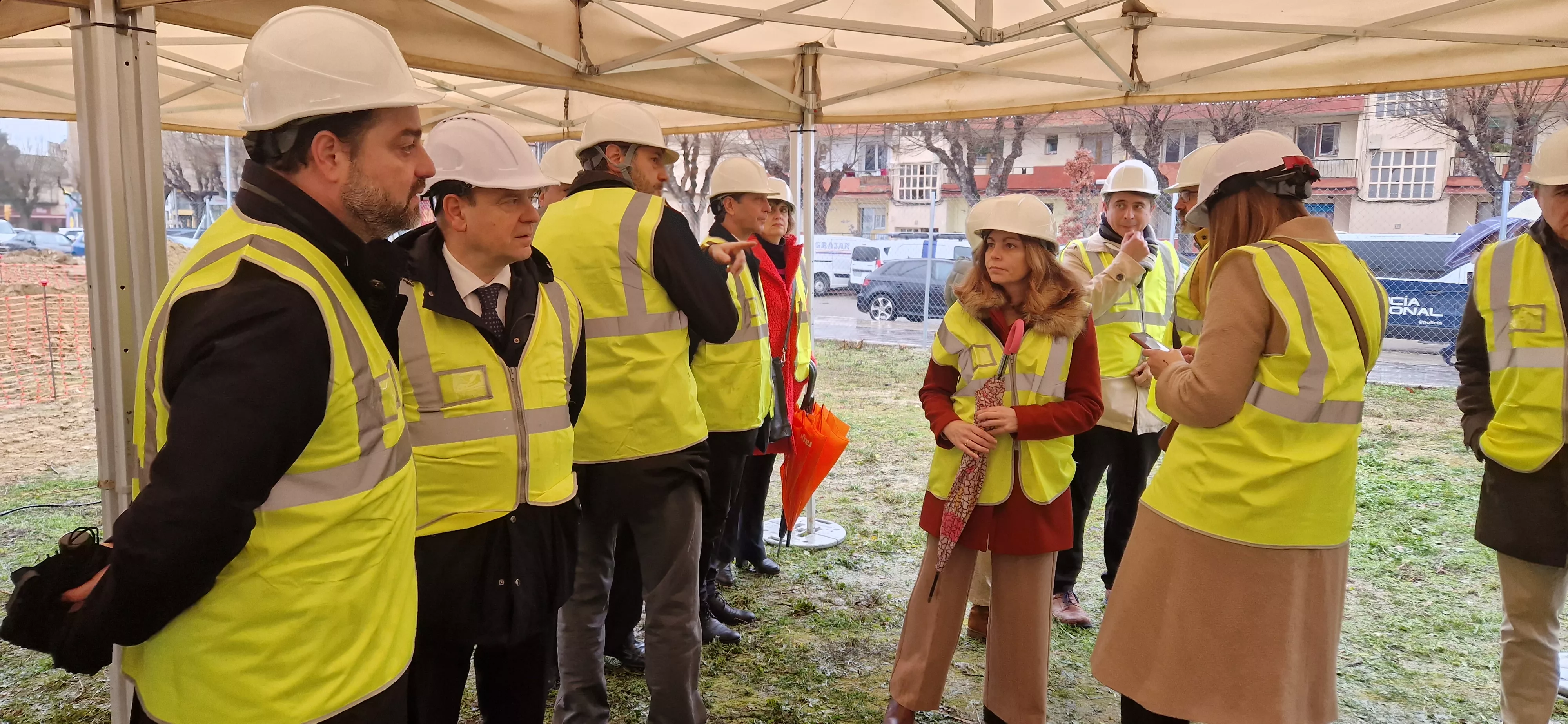Primera piedra del nuevo Centro de Salud del Perpetuo Socorro de Huesca. Foto Myriam Martínez