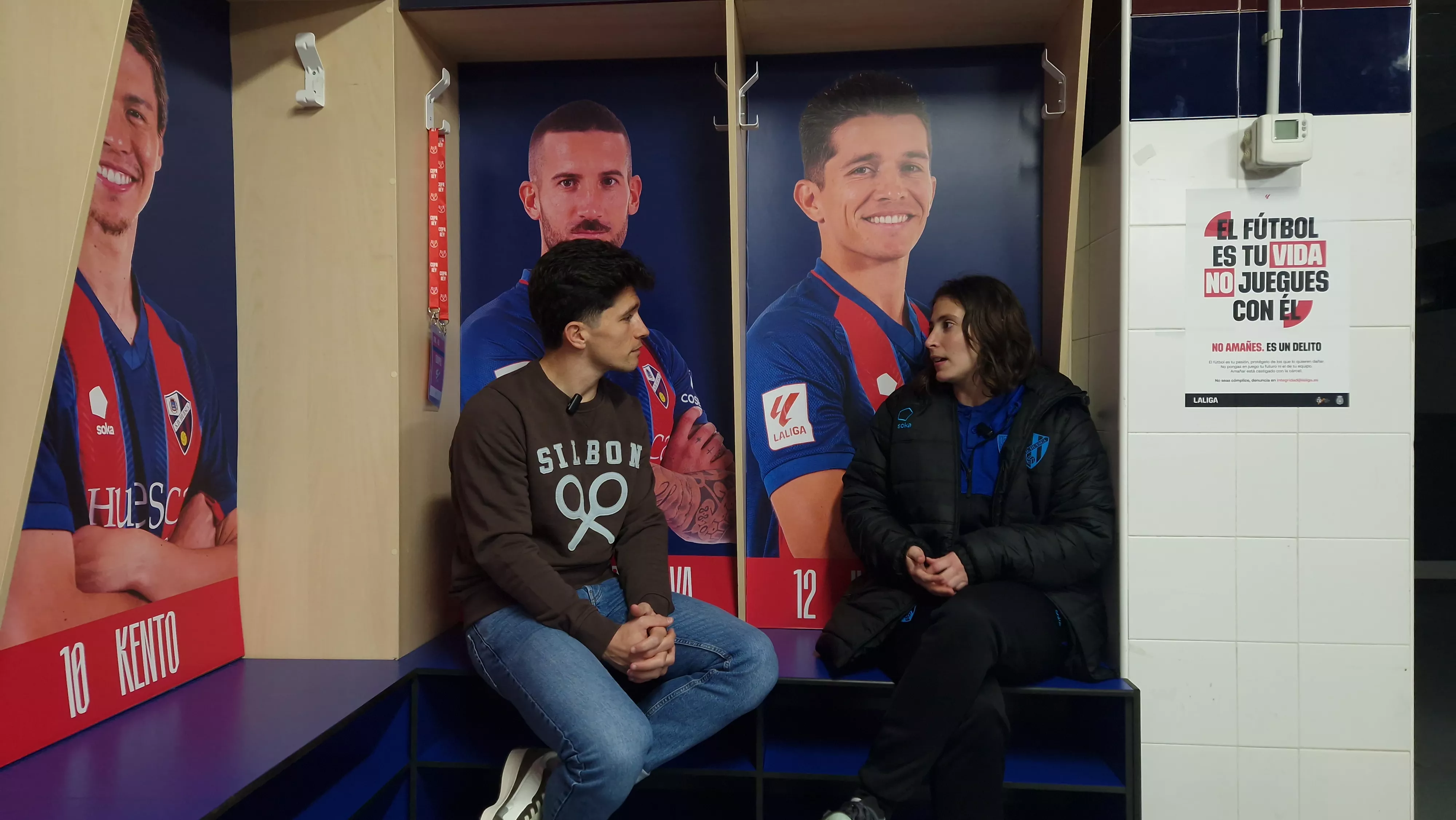 Juanjo Nieto y Laura Montes. Inicio de la campaña "¡Huesca: sí se puede!". Foto Myriam Martínez