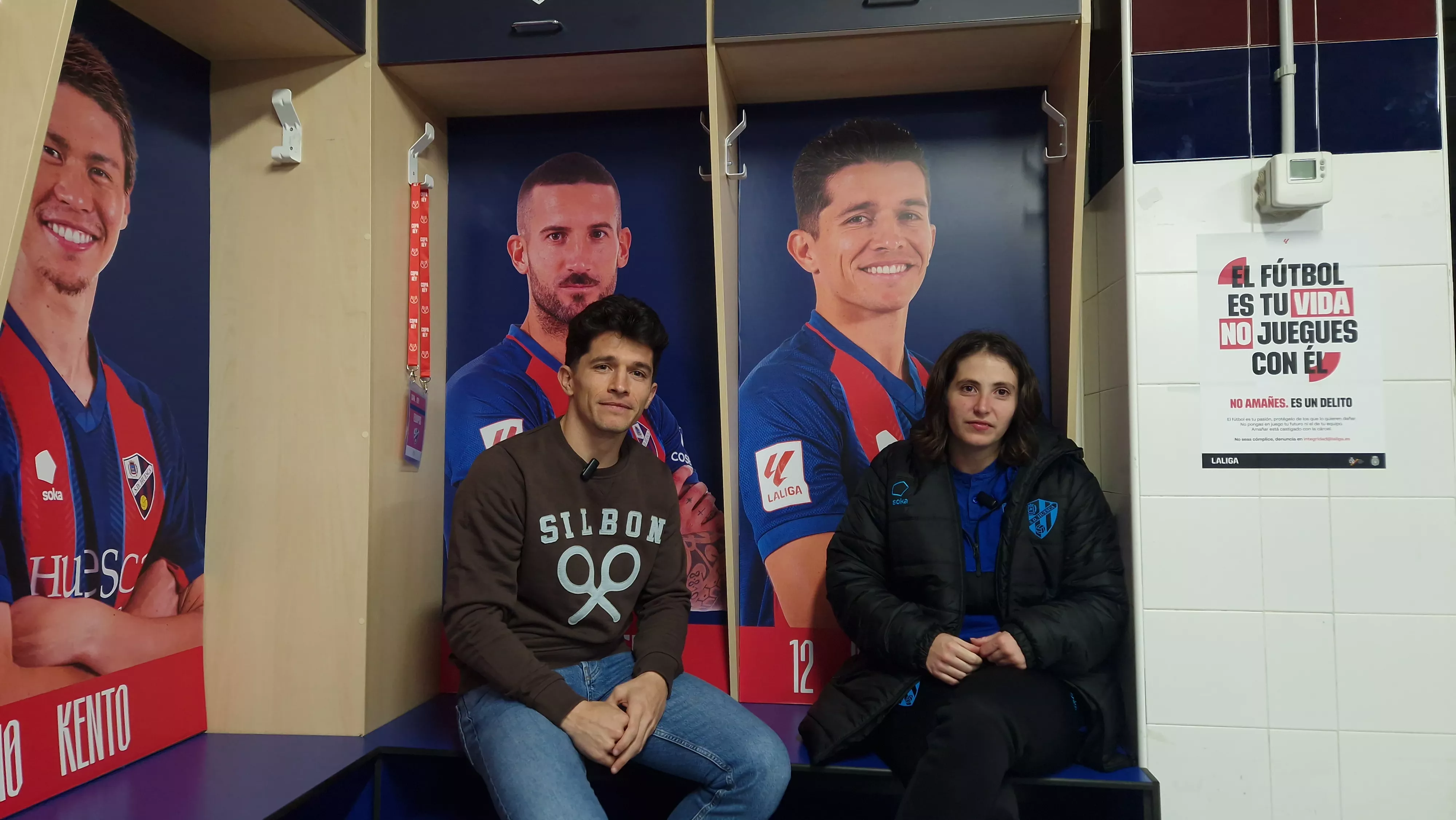 Juanjo Nieto y Laura Montes. Inicio de la campaña "¡Huesca: sí se puede!". Foto Myriam Martínez