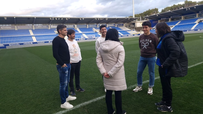Inicio de la campaña "¡Huesca: sí se puede!". Foto Myriam Martínez Inicio de la campaña "¡Huesca: sí se puede!". Foto Myriam Martínez