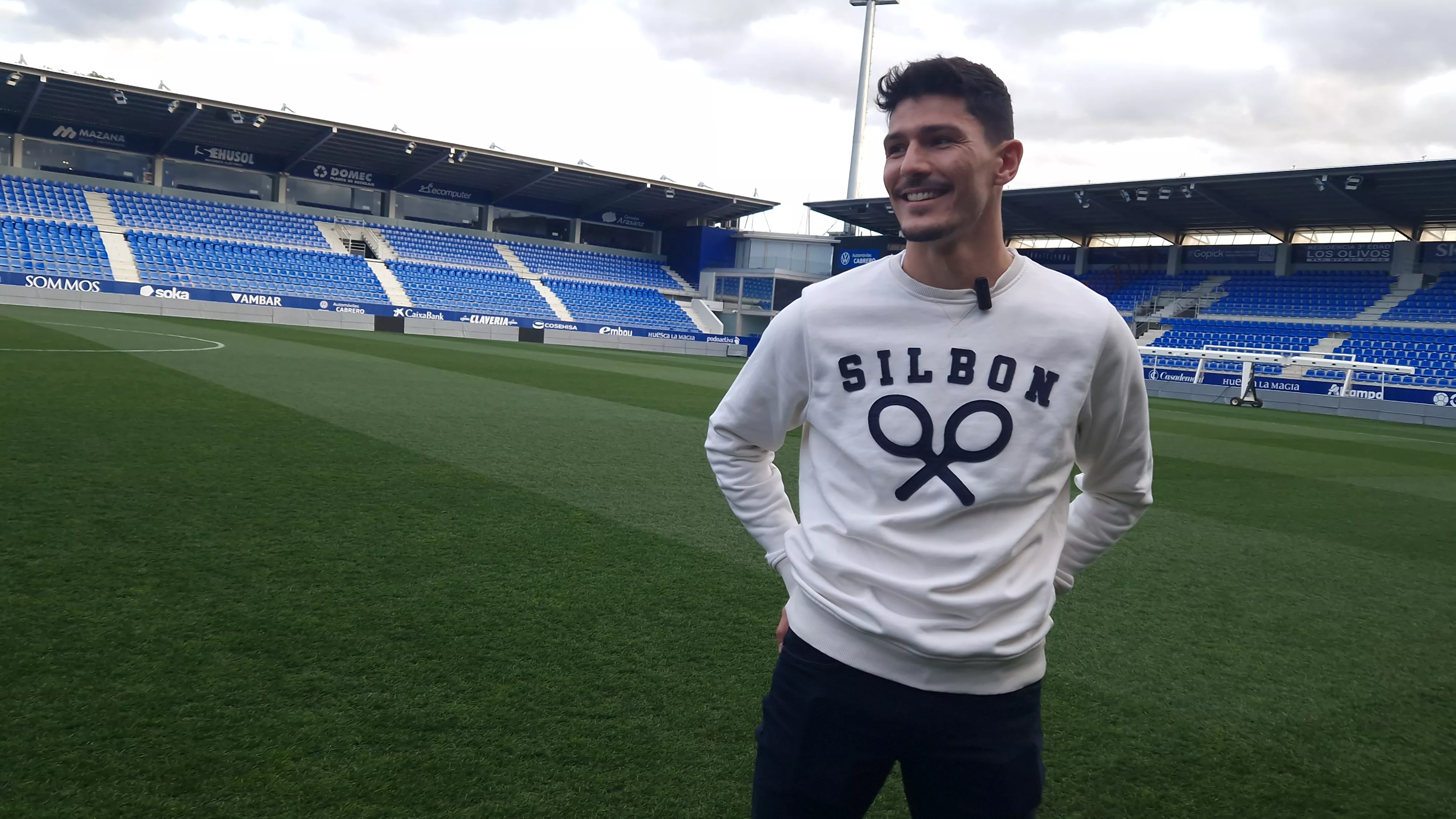 Miguel Loureiro. Inicio de la campaña "¡Huesca: sí se puede!". Foto Myriam Martínez