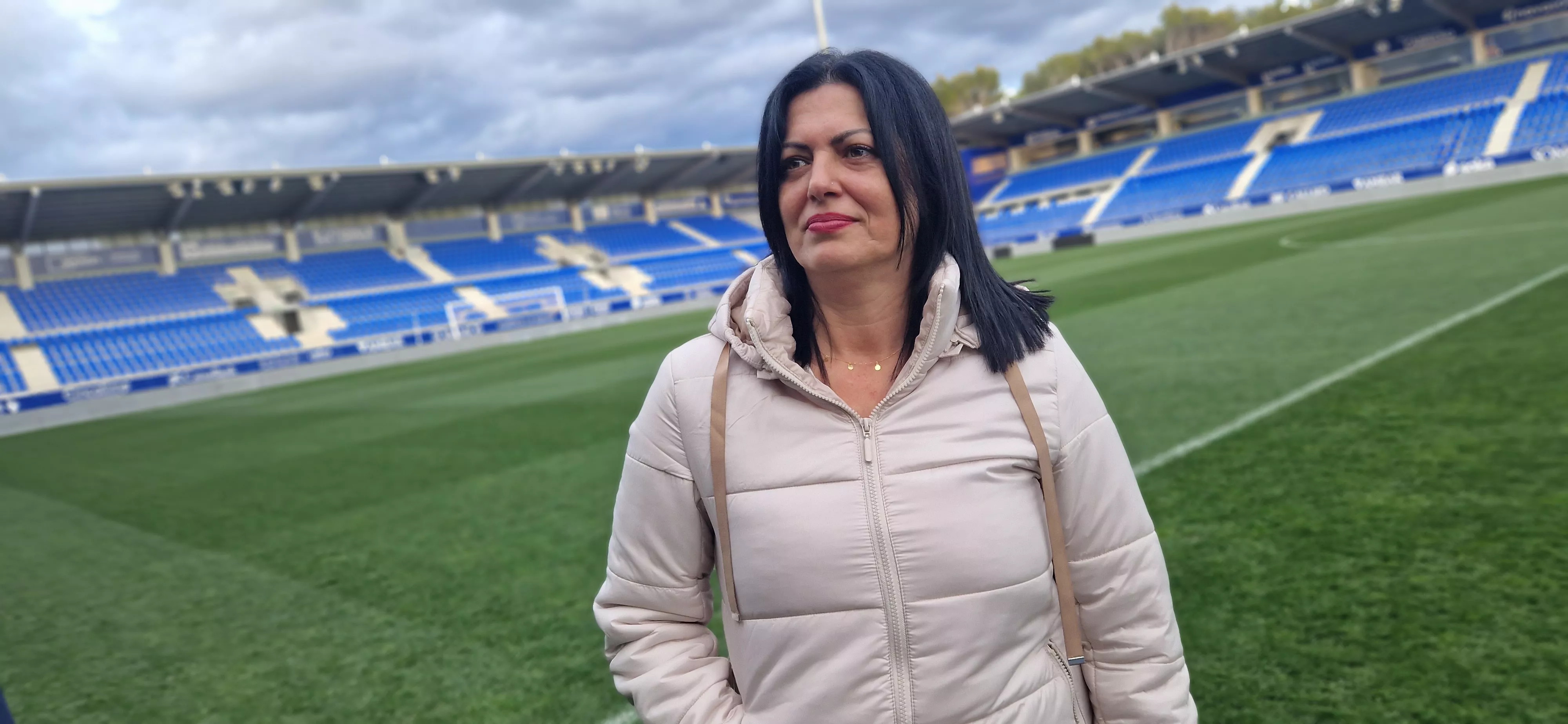 Pili Romero. Inicio de la campaña "¡Huesca: sí se puede!". Foto Myriam Martínez