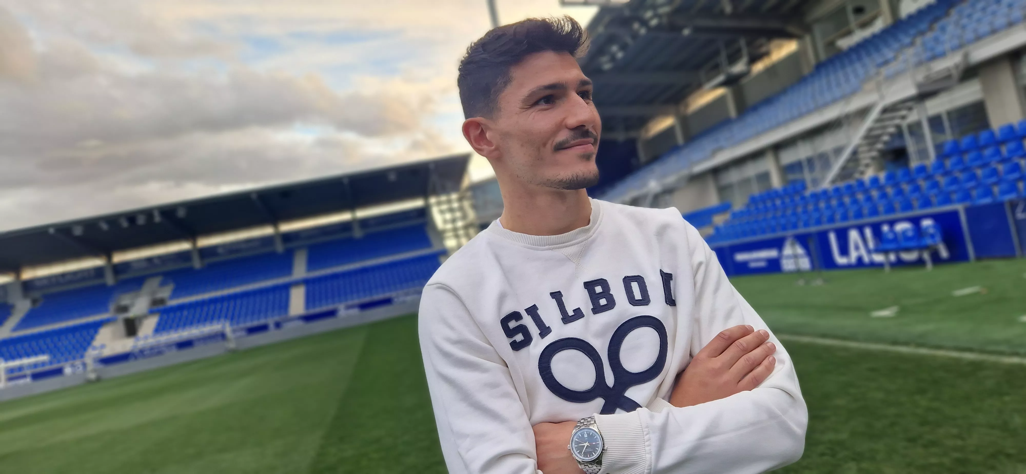 Miguel Loureiro. Inicio de la campaña "¡Huesca: sí se puede!". Foto Myriam Martínez