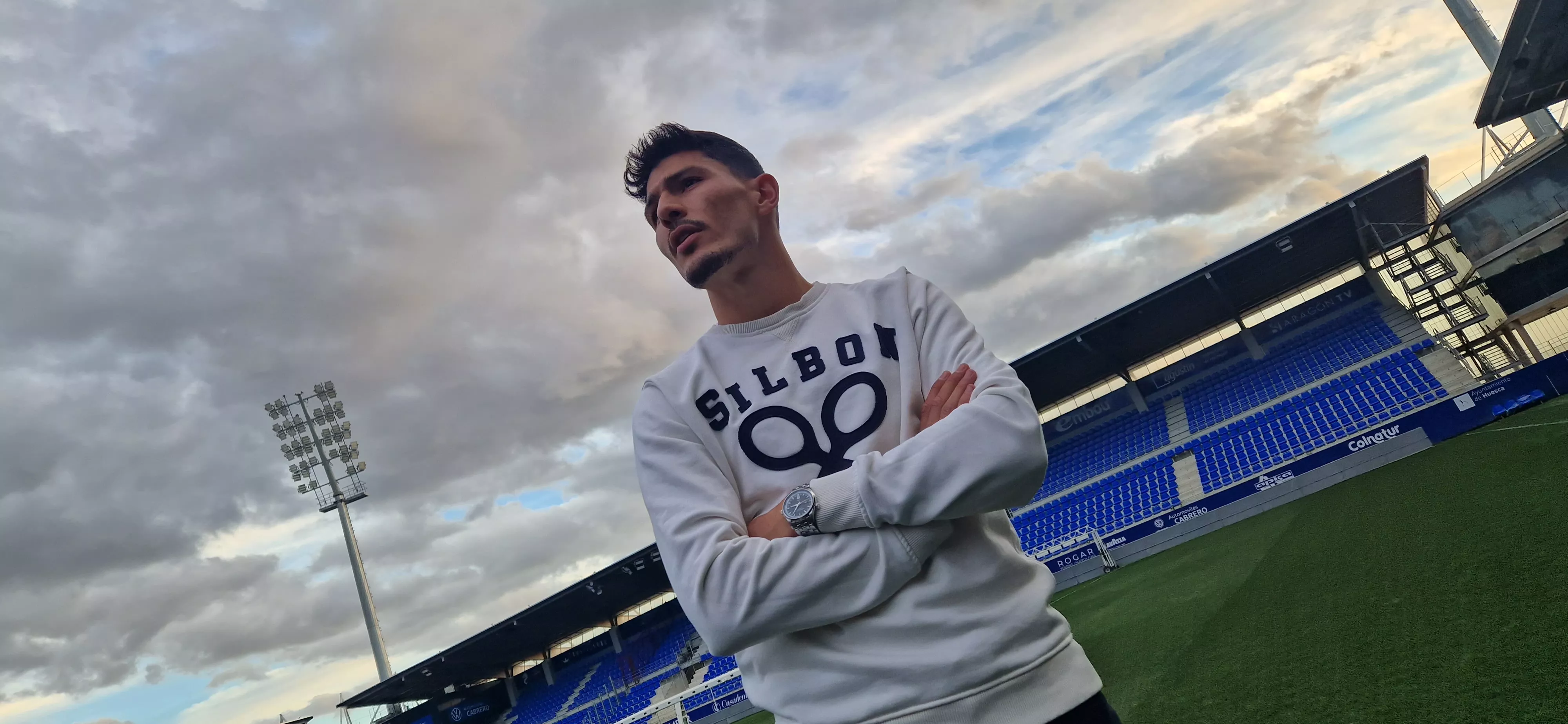 Miguel Loureiro. Inicio de la campaña "¡Huesca: sí se puede!". Foto Myriam Martínez