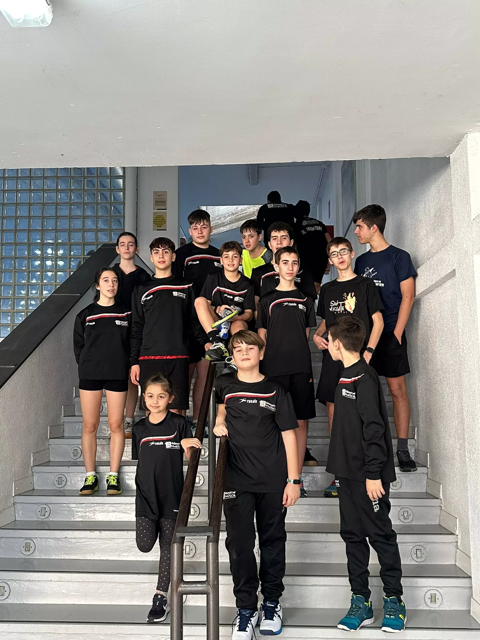 Jugadores del Huesca La Magia en Binéfar.