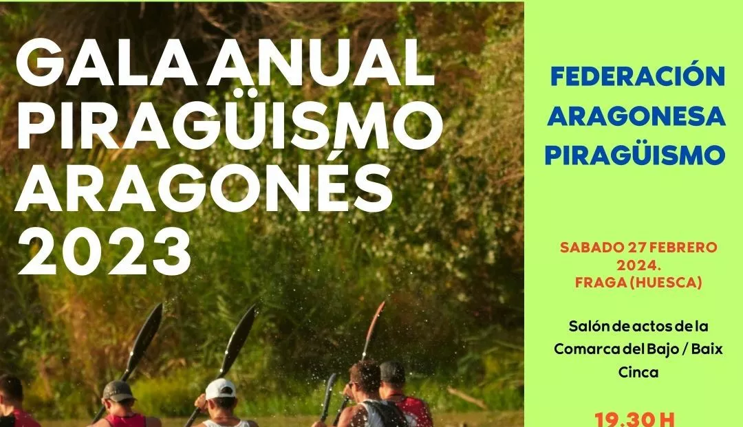 El Bajo Cinca acogerá la Gala Anual de Piragüismo Aragonés