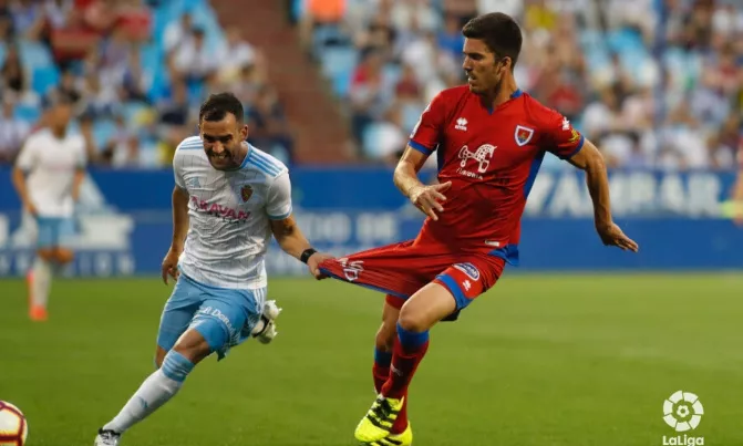 Carlos Gutiérrez, en un partido contra el Zaragoza.