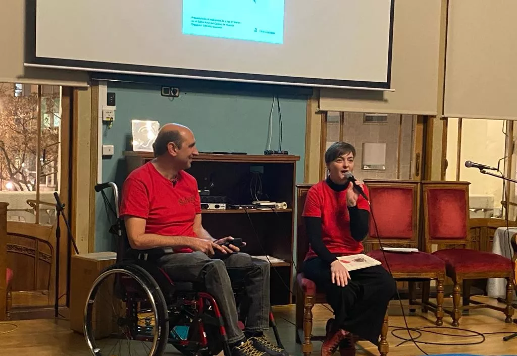 Jasón Zamora con Sandrá Araguás. 