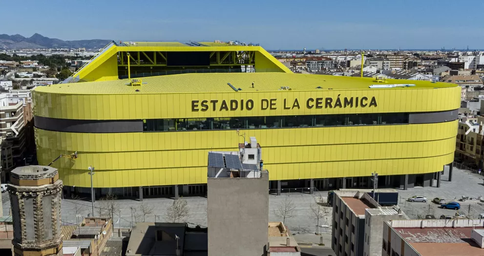 Estadio de La Cerámica, donde jugará el Huesca el domingo.