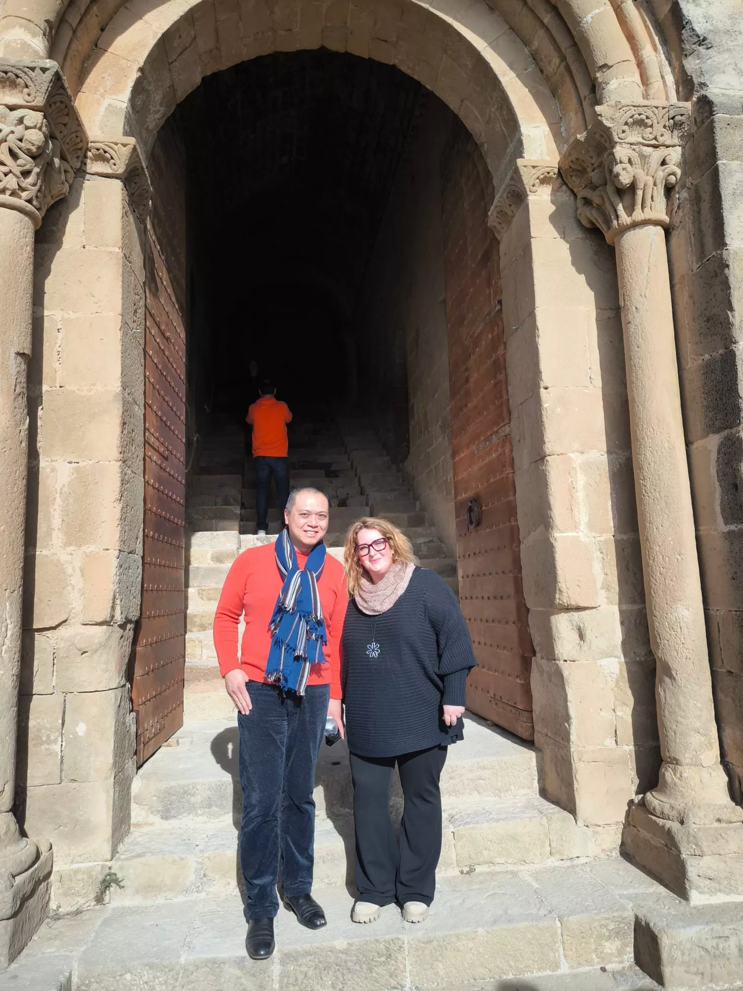 Concierto de los estudiantes chinos en la Colegiata de Bolea