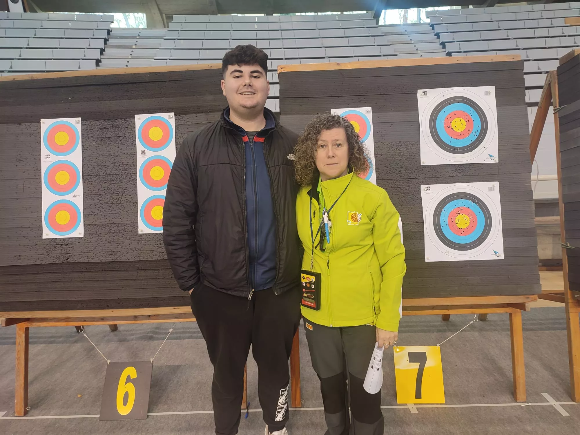 Francho Rufas con su madre, juez en la competición.