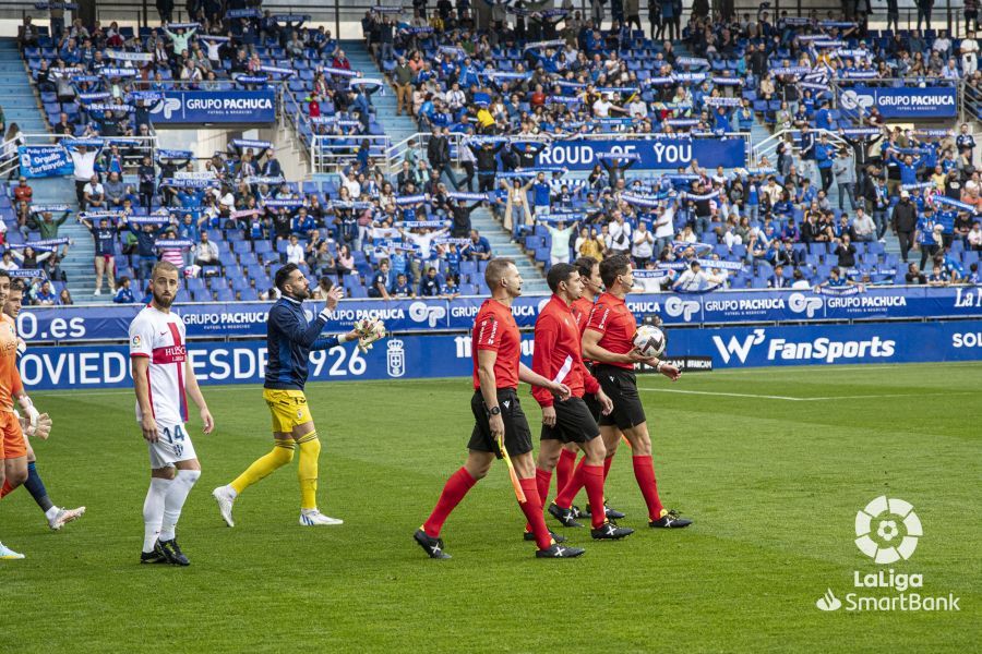Imágenes del partido Oviedo Huesca. Foto La Liga 