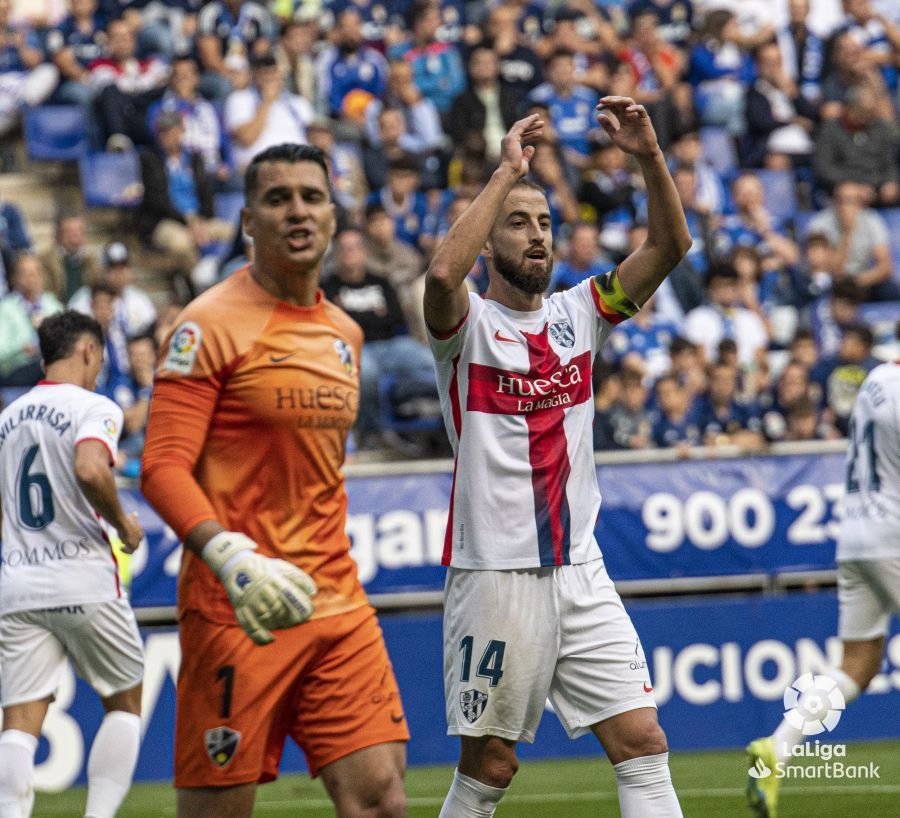 Imágenes del partido entre el Oviedo y el  Huesca. Foto La Liga