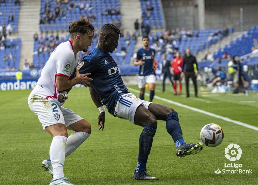 Imágenes del partido entre el Oviedo y el  Huesca. Foto La Liga