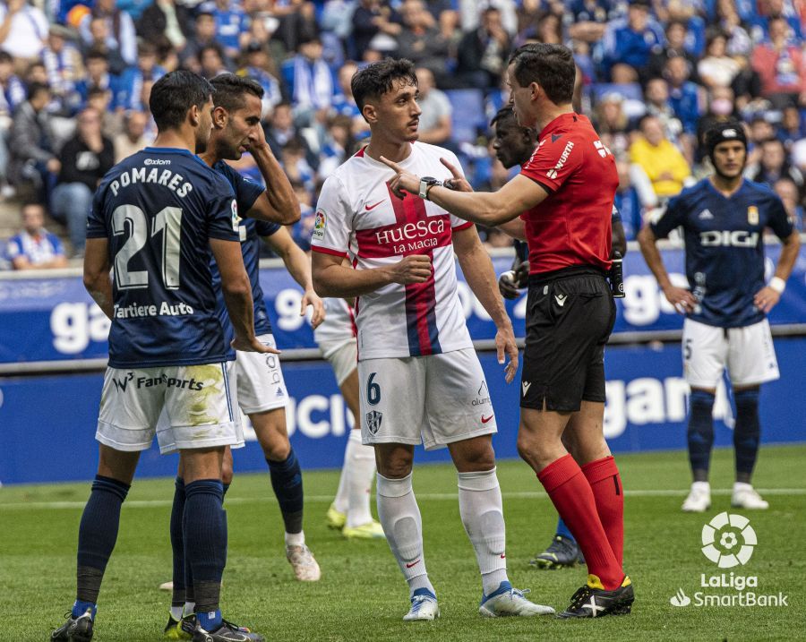 Imágenes del partido entre el Oviedo y el  Huesca. Foto La Liga