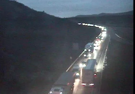 Retenciones en la tarde de este lunes, tras el puente del San Valero.