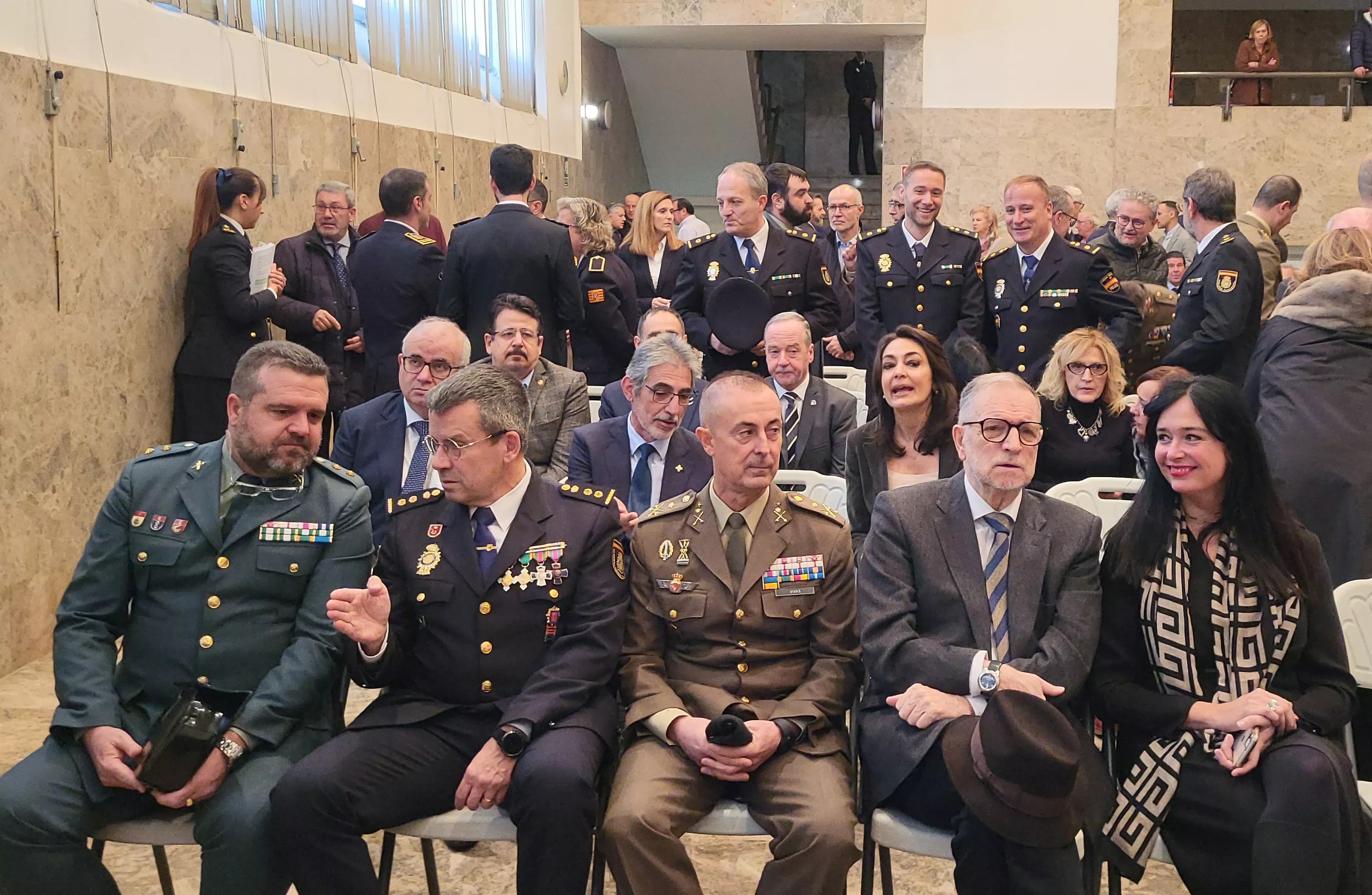 Acto institucional en la Comisaría de Policía de Huesca. Foto Mercedes Manterola