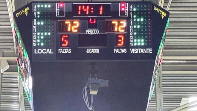 Momento en el que el crono marca 14.1 Momento en el que el crono marca 14.1