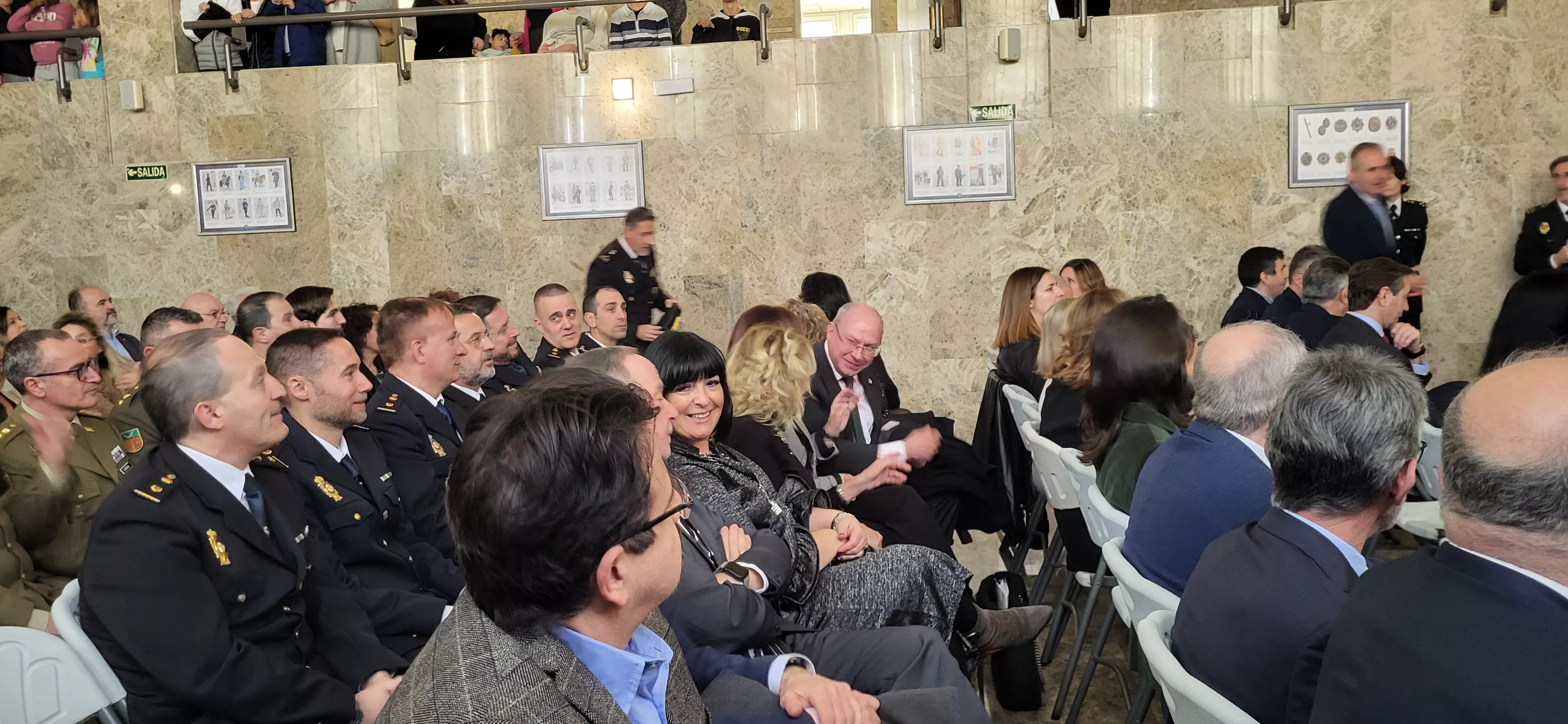 Acto institucional en la Comisaría de Policía de Huesca. Foto Mercedes Manterola