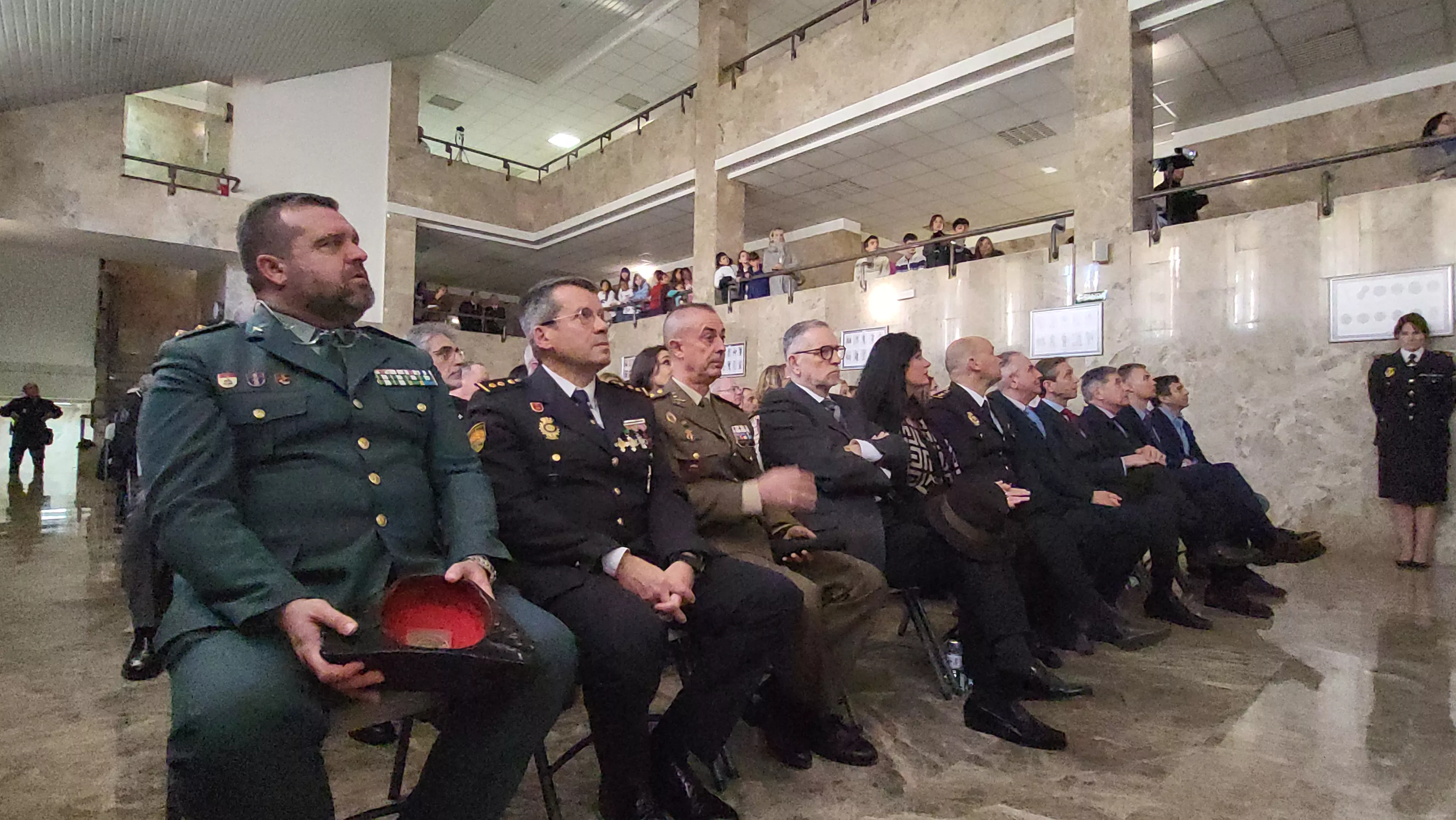 Acto institucional en la Comisaría de Policía de Huesca. Foto Mercedes Manterola