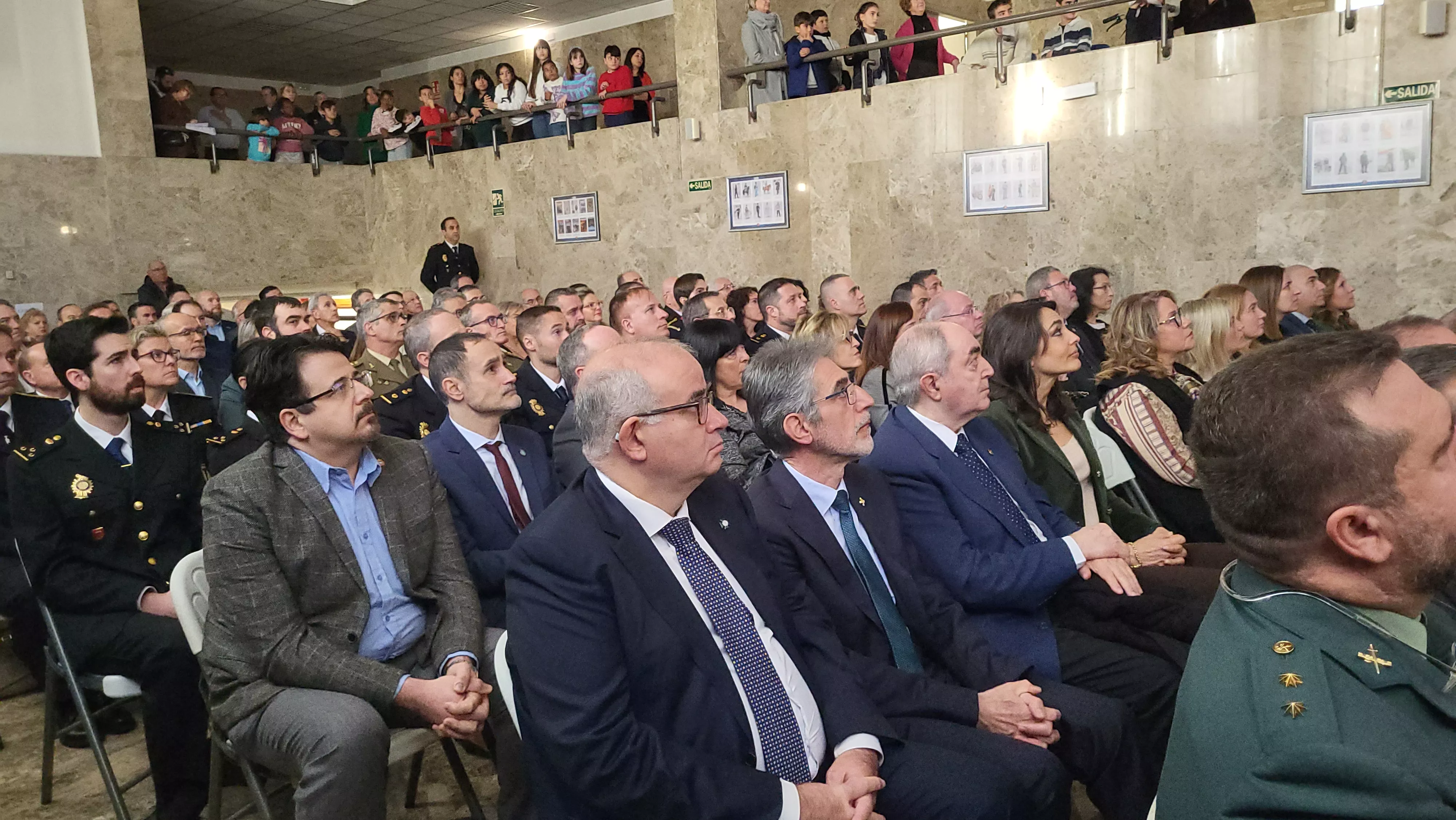 Acto institucional en la Comisaría de Policía de Huesca. Foto Mercedes Manterola