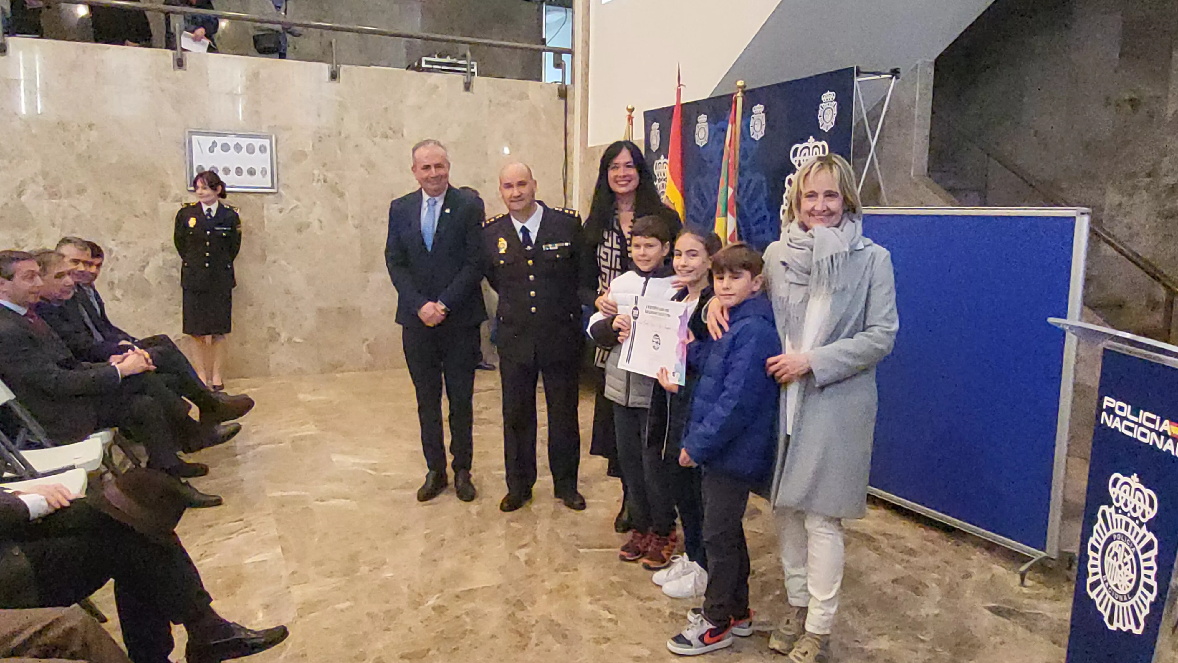 Acto institucional en la Comisaría de Policía de Huesca. Foto Mercedes Manterola