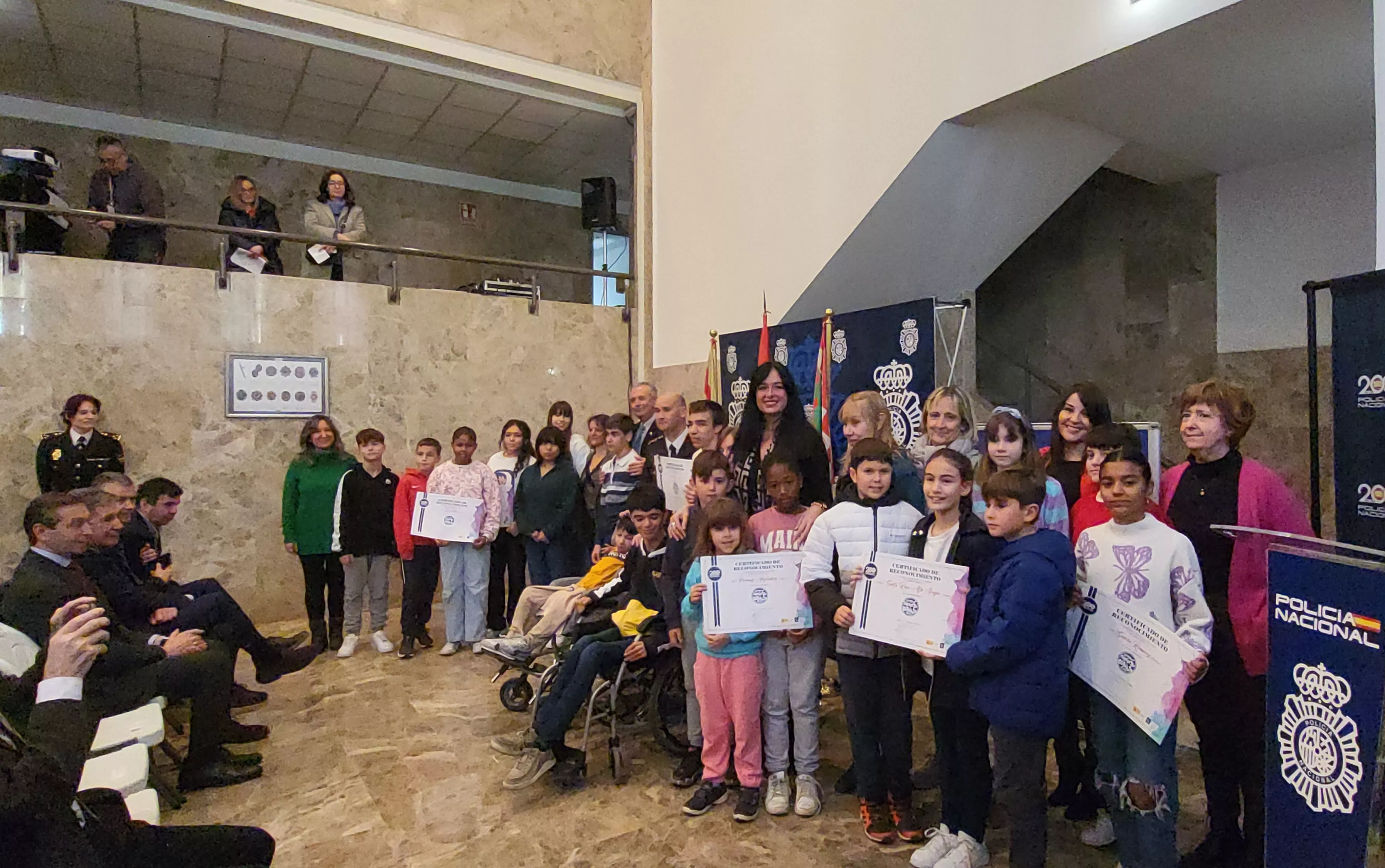 Acto institucional en la Comisaría de Policía de Huesca. Foto Mercedes Manterola
