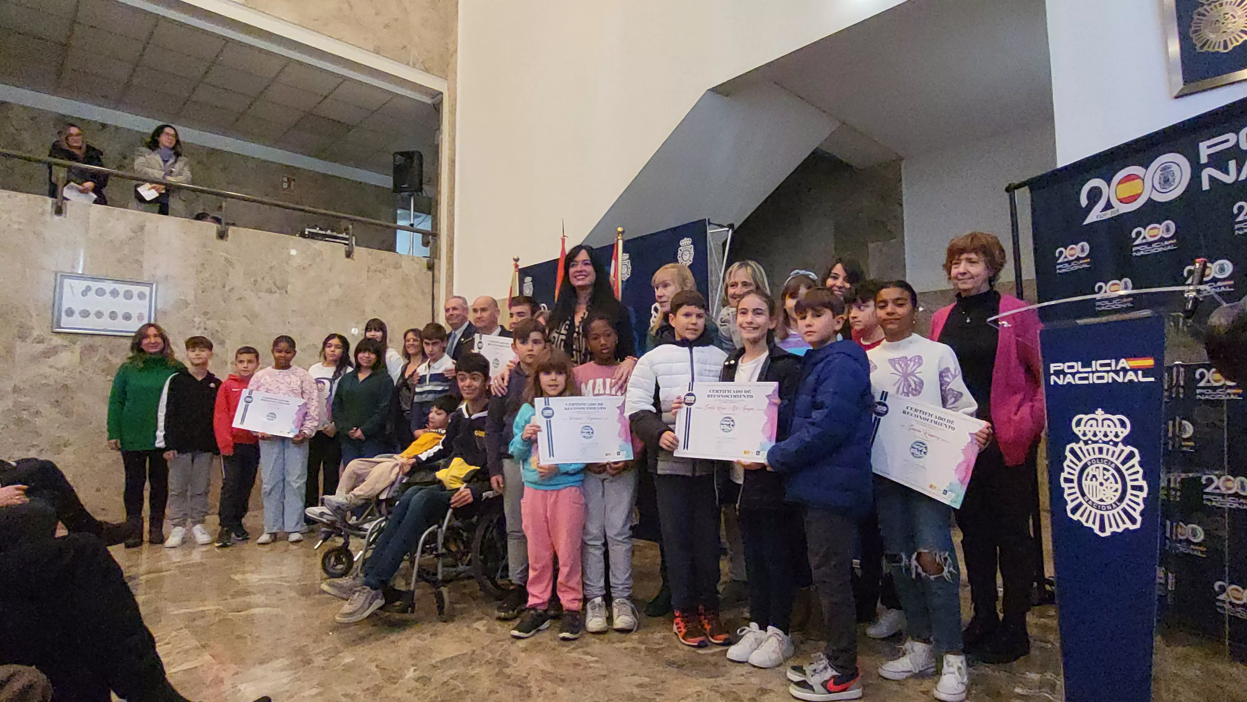 Acto institucional en la Comisaría de Policía de Huesca. Foto Mercedes Manterola