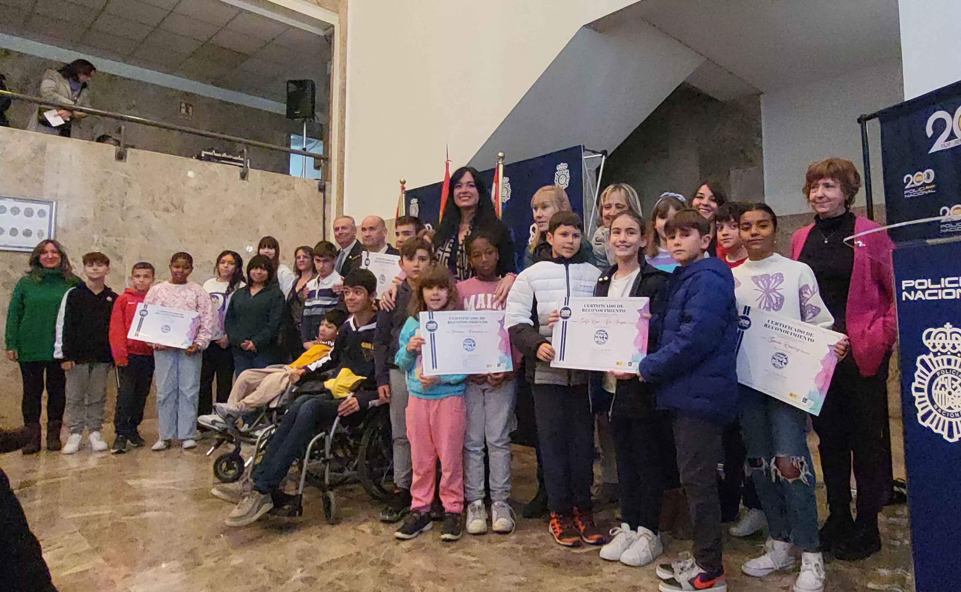 Acto institucional en la Comisaría de Policía de Huesca. Foto Mercedes Manterola