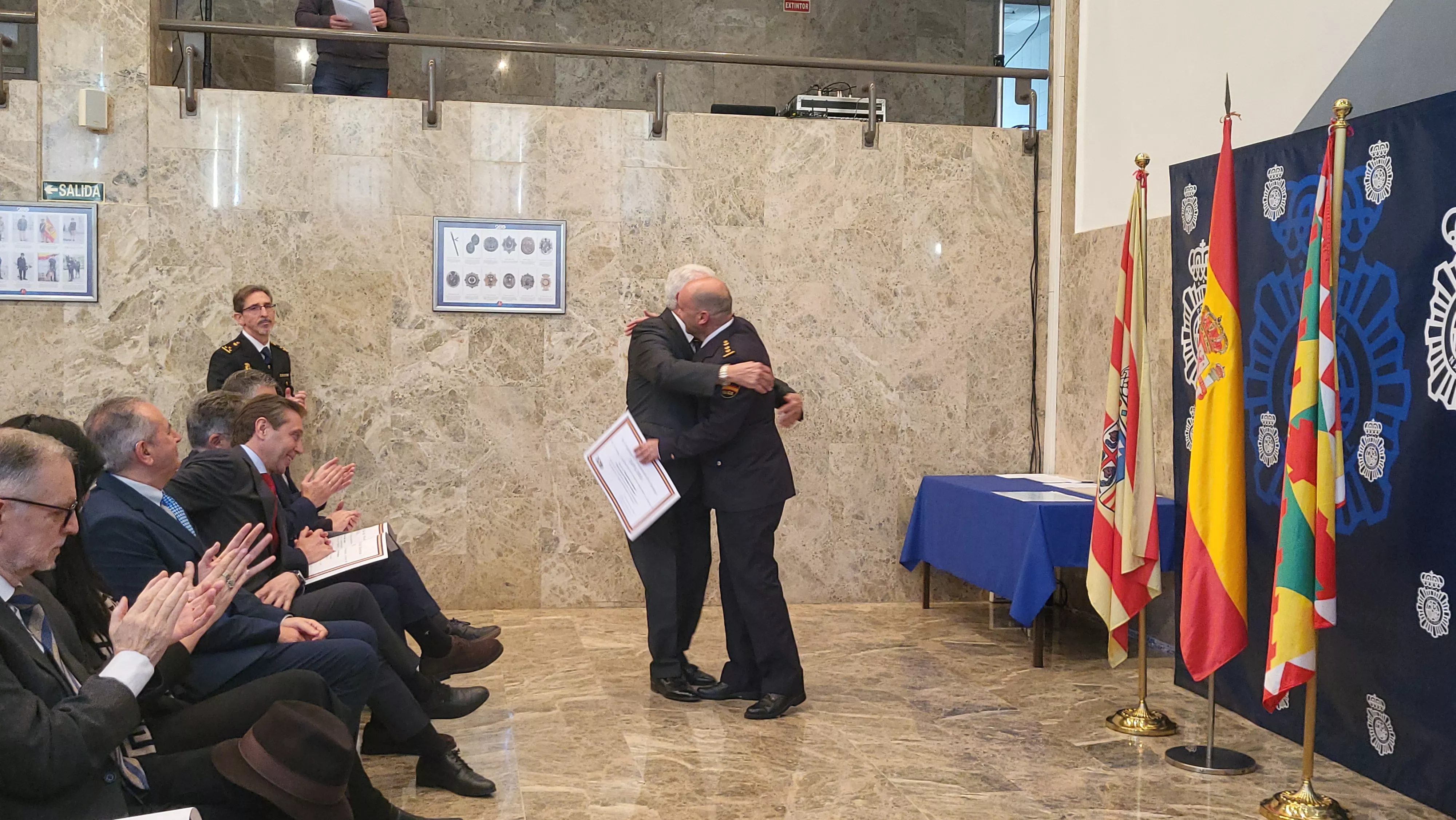 Acto institucional en la Comisaría de Policía de Huesca. Foto Mercedes Manterola