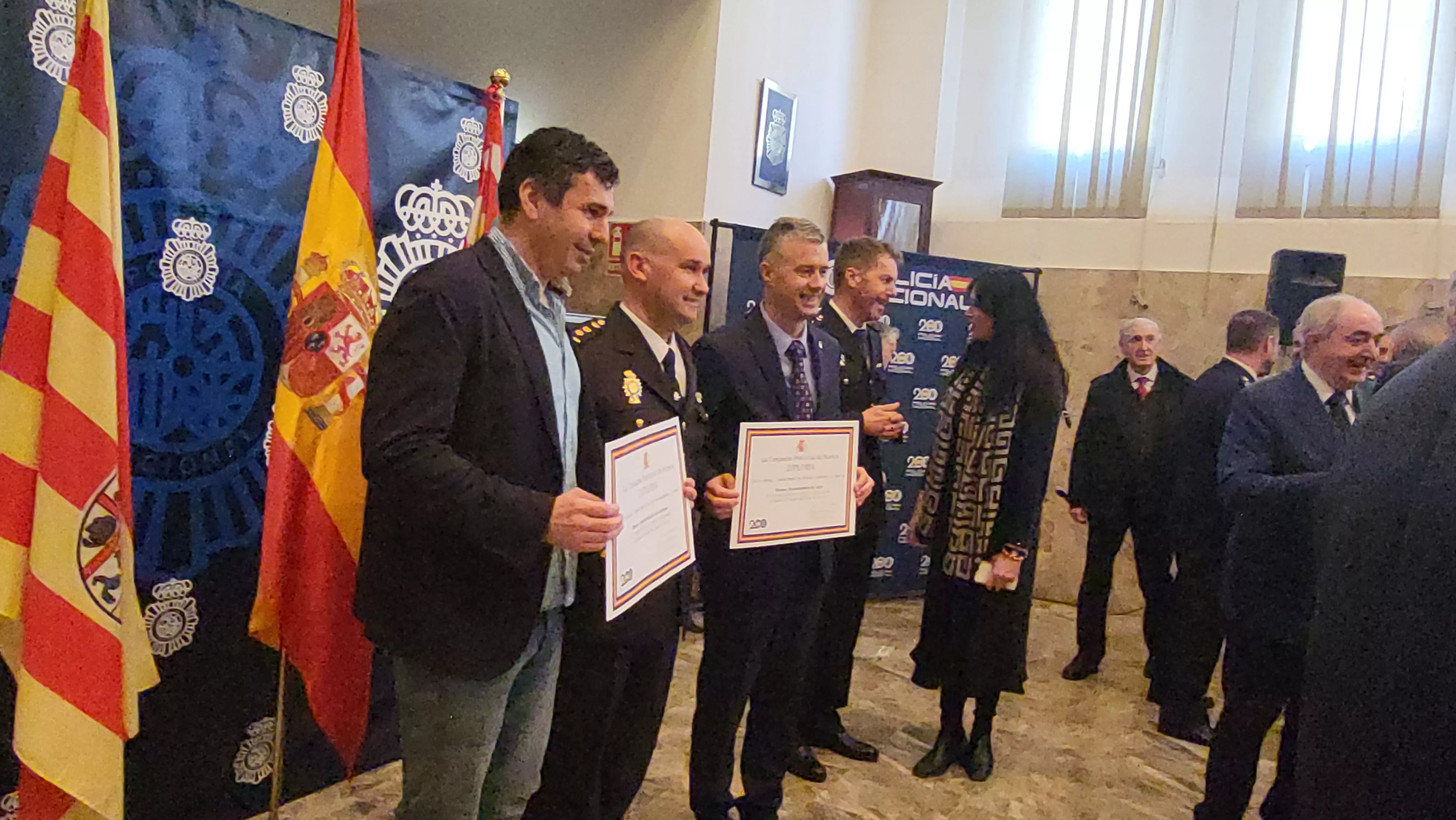 Acto institucional en la Comisaría de Policía de Huesca. Foto Mercedes Manterola