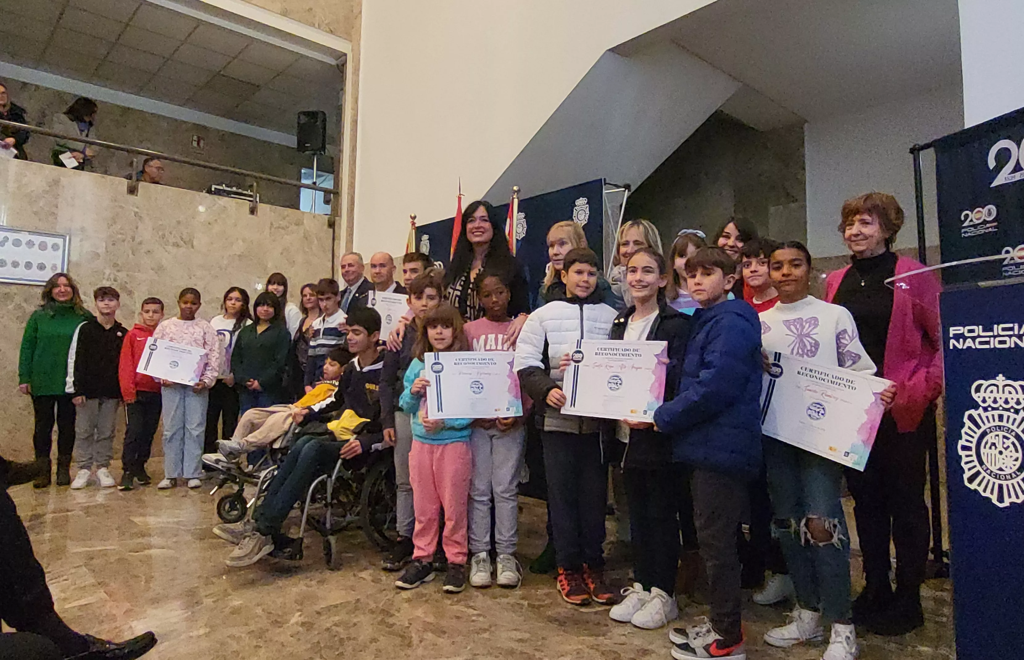 Acto institucional en la Comisaría de Policía de Huesca. Foto Mercedes Manterola