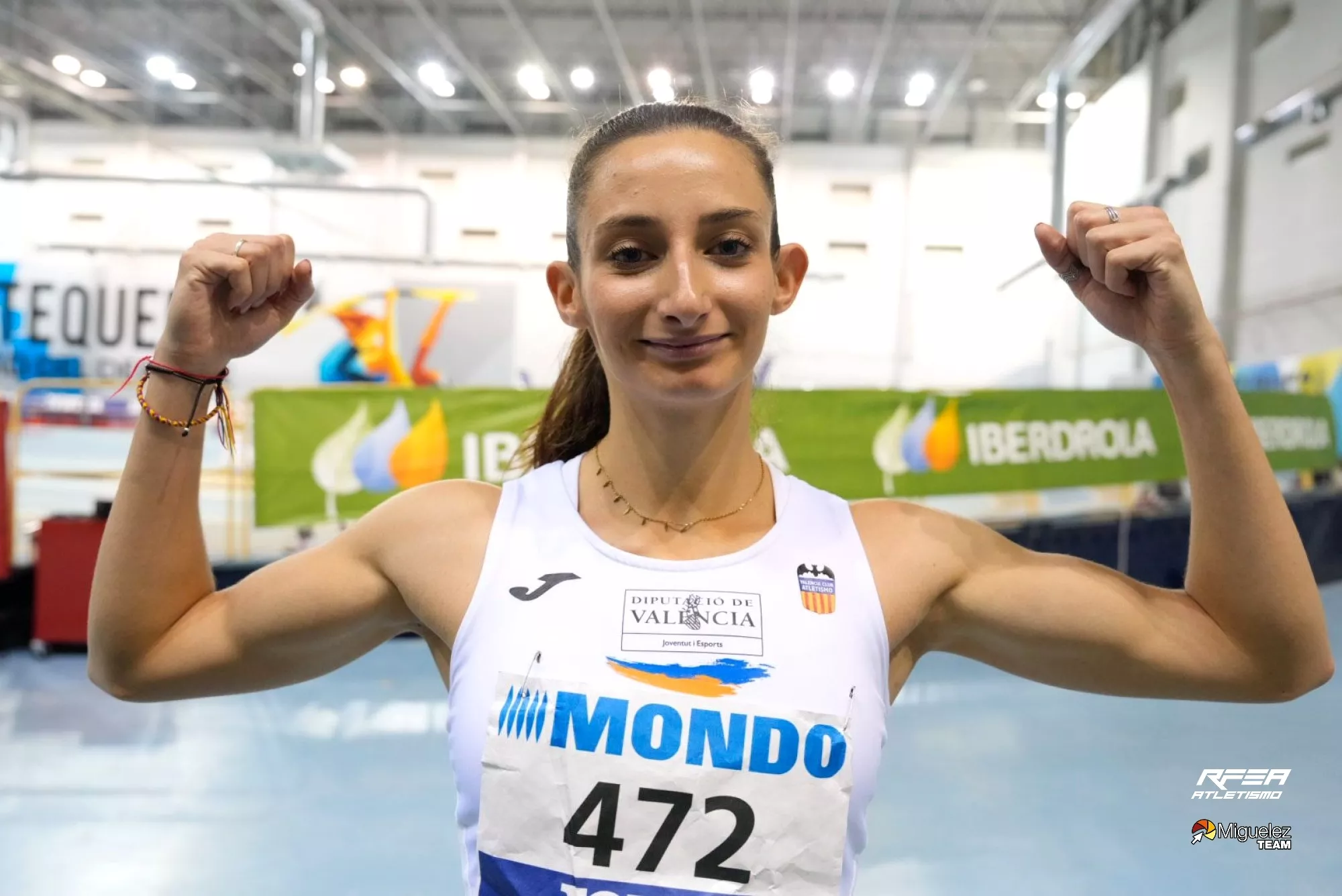 Alegría de la campeona. Foto RFEA