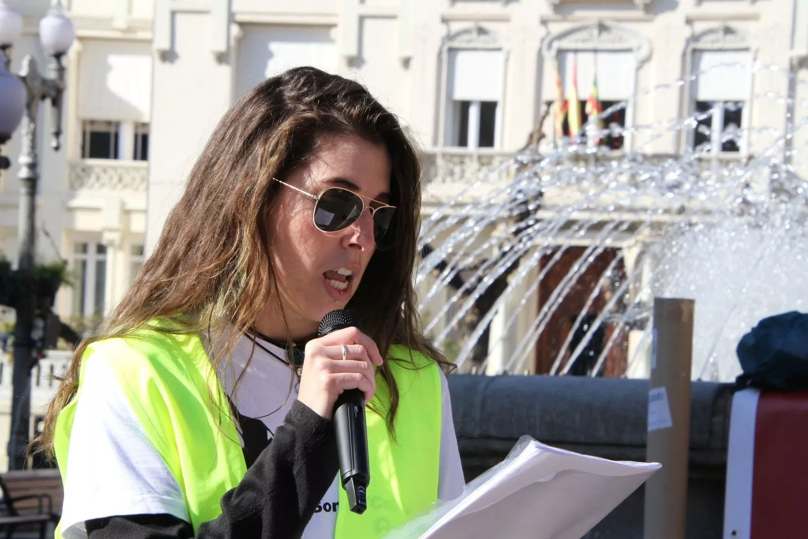 Concentración en Huesca de No a la Caza. Foto Carlos Neofato