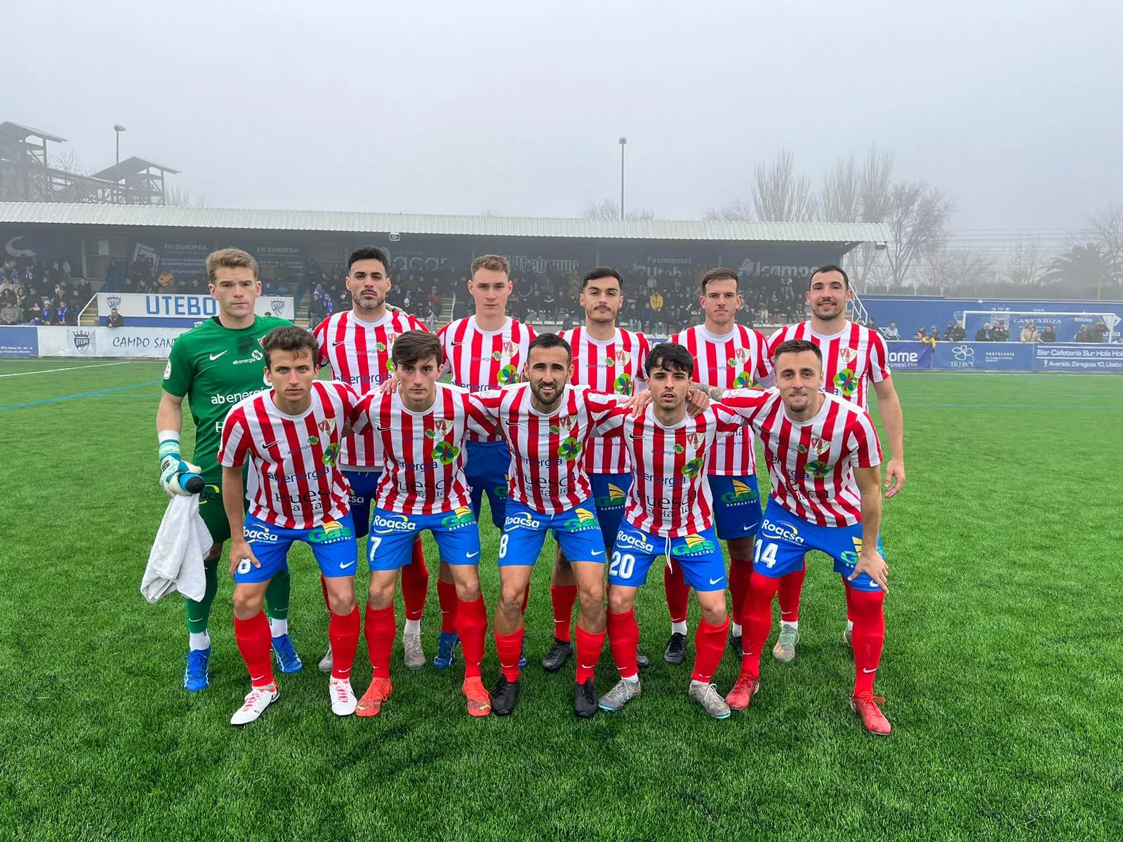 Once del Barbastro en Utebo. 