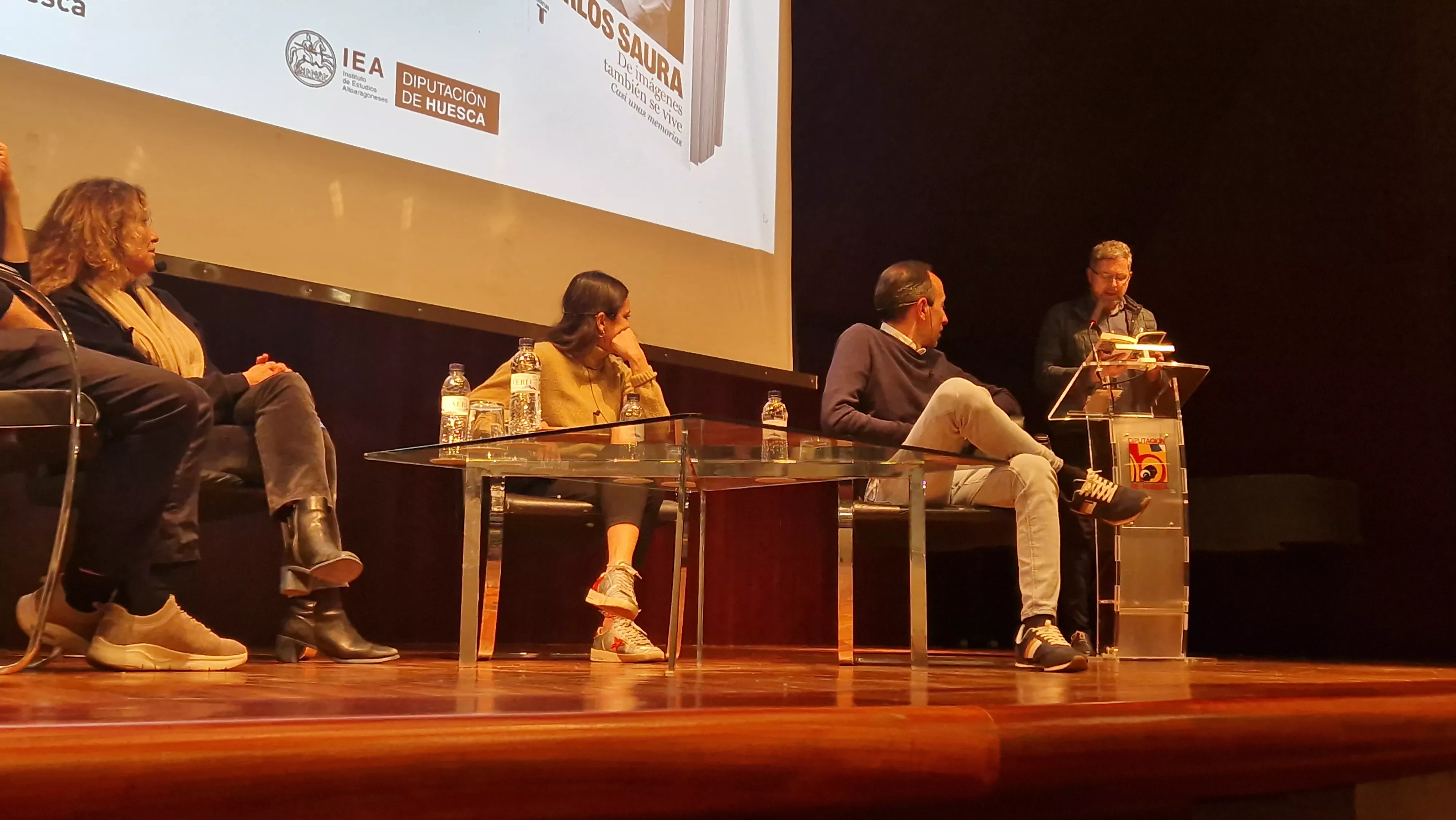Luis Alegre, Lali Ramón, Anna Saura, Jorge Puértolas y Alberto Sabio. Foto Myriam Martínez