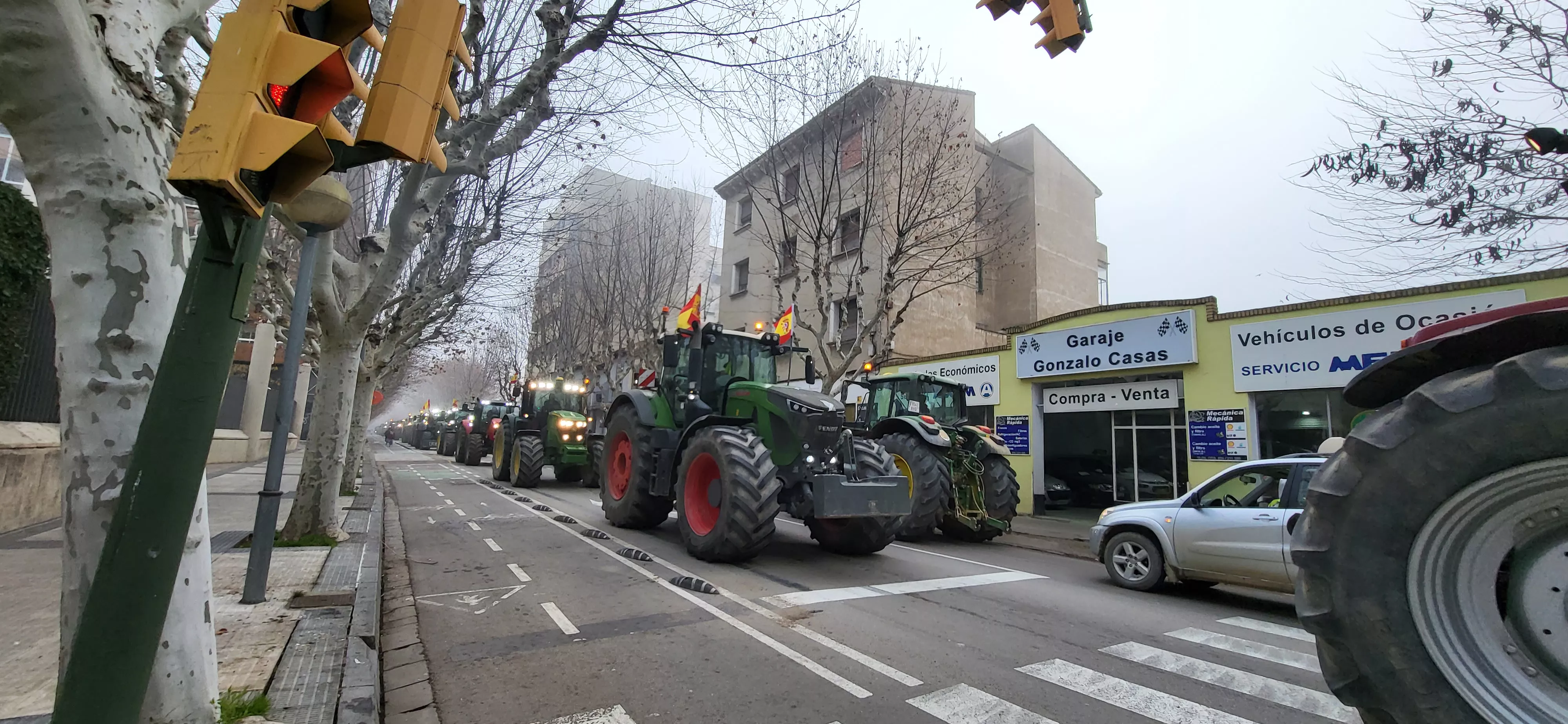 Tractorada en Huesca