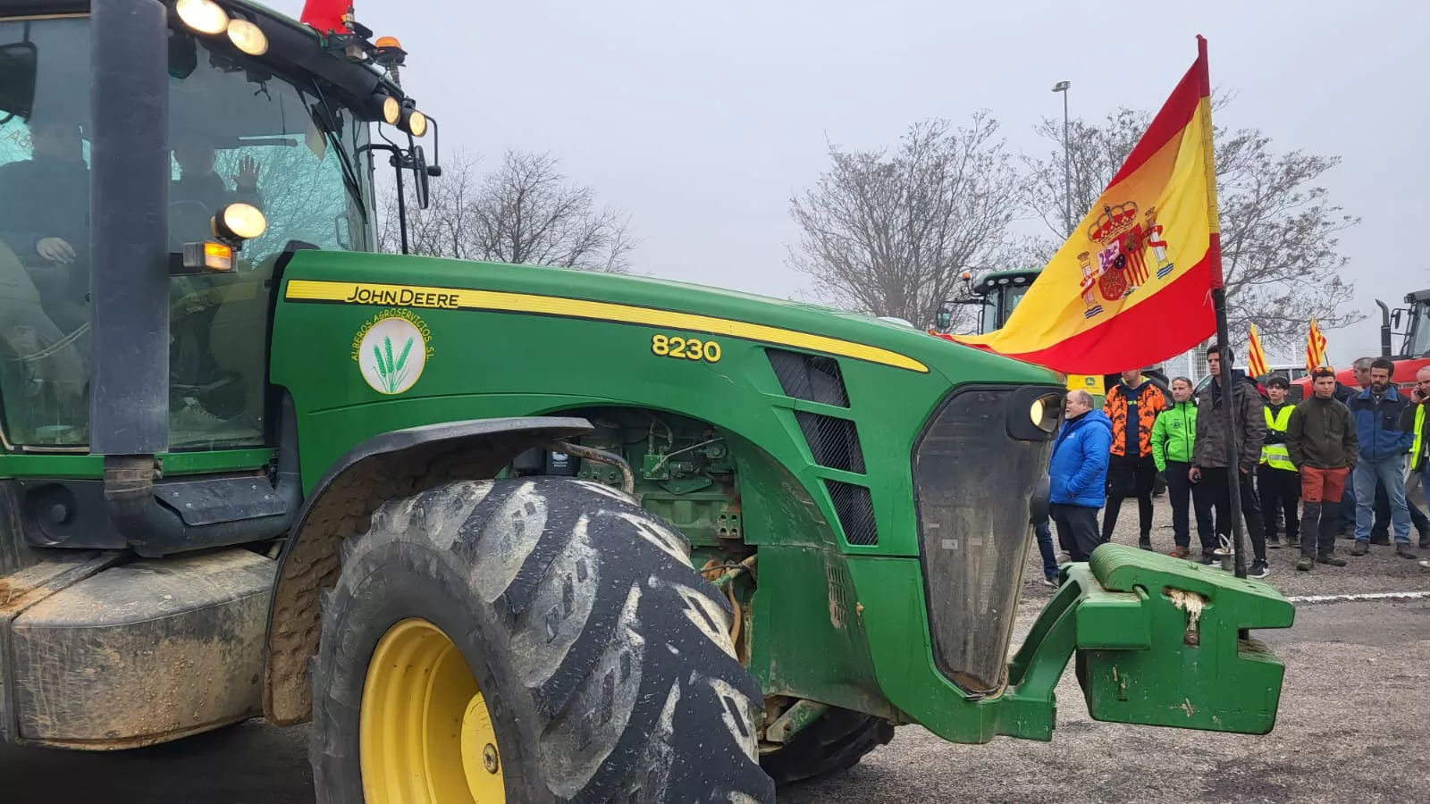 Impresionante tractorada en Huesca