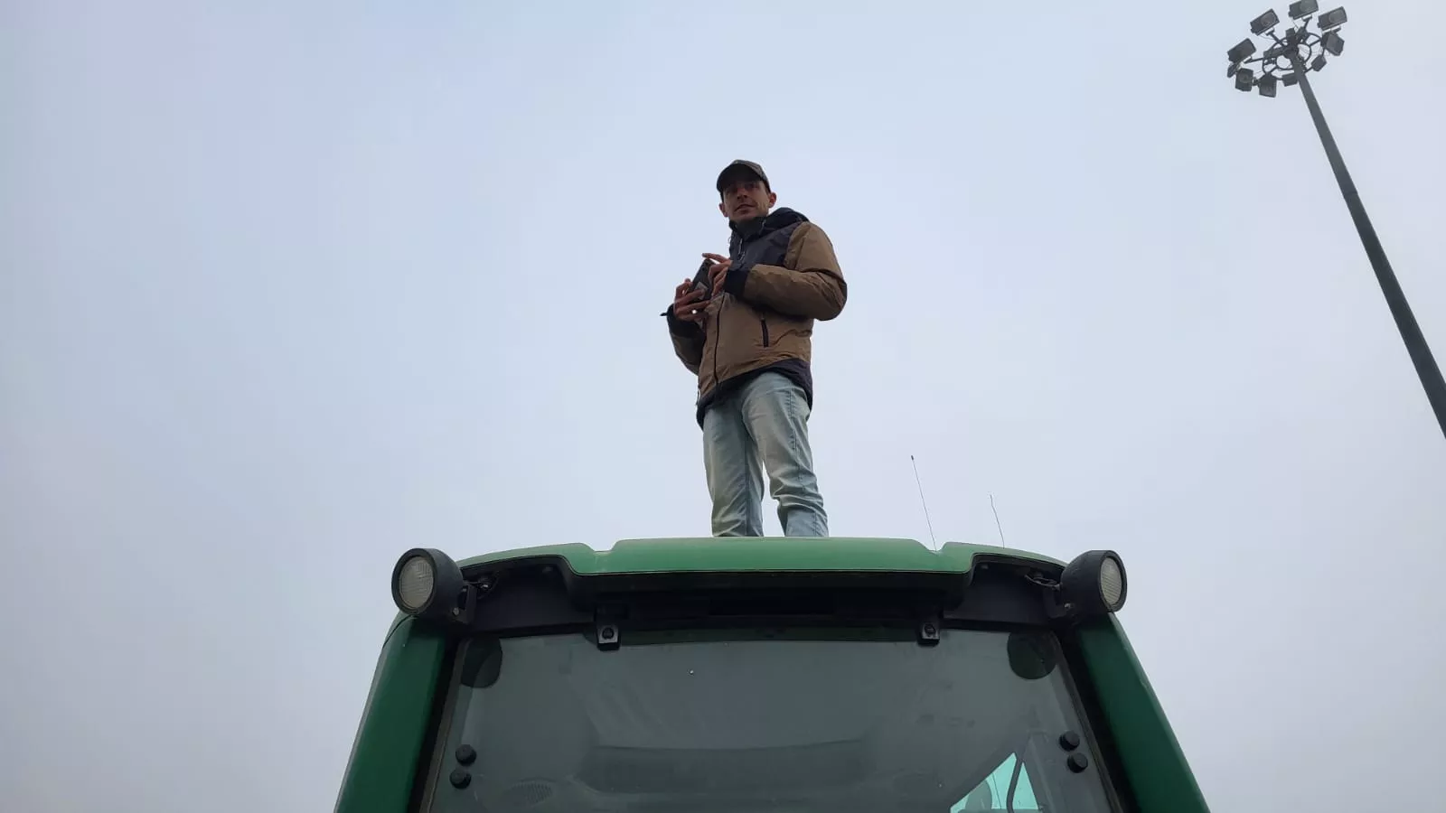 Impresionante tractorada en Huesca