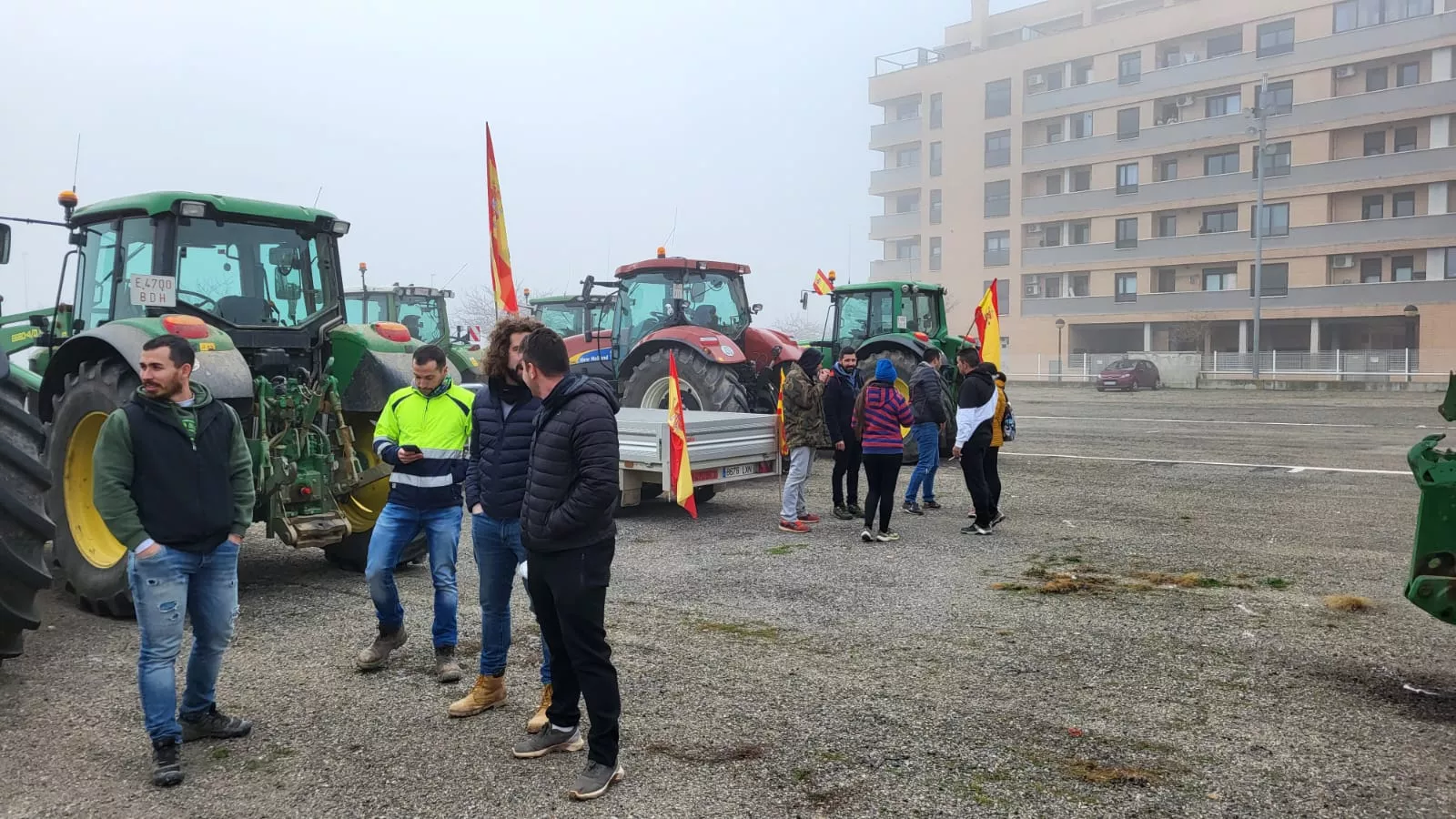Impresionante tractorada en Huesca