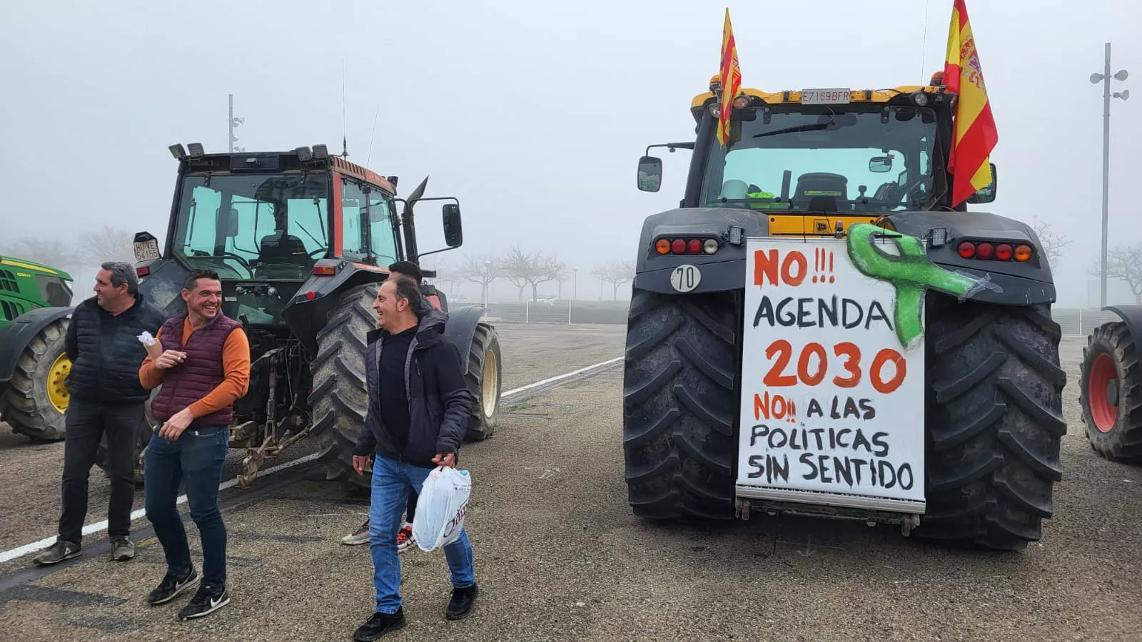 Impresionante tractorada en Huesca