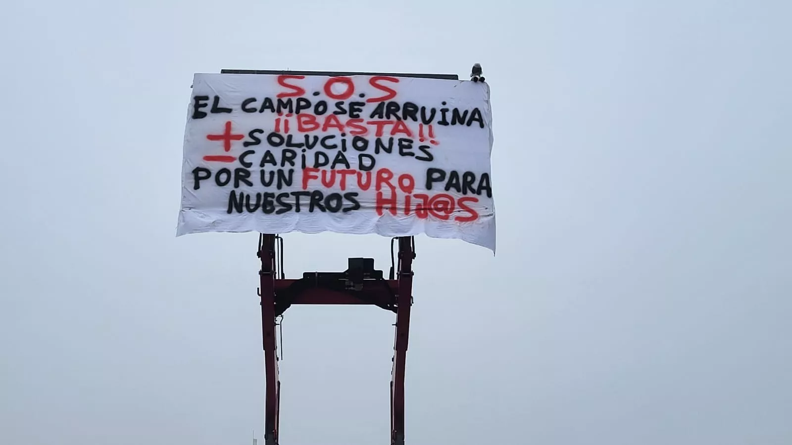 Impresionante tractorada en Huesca